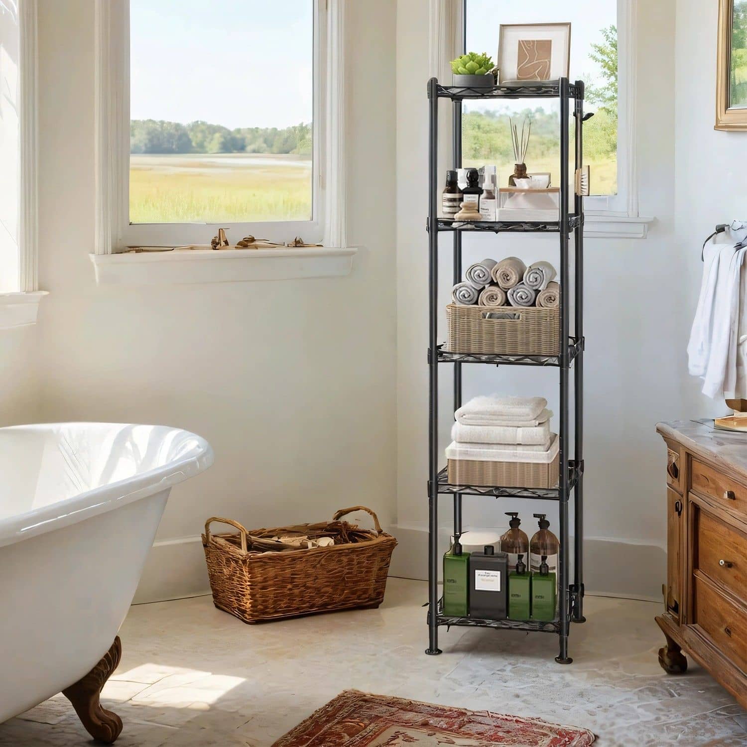 Badezimmerregal, Standregal, Metallregal Badezimmerregal, Standregal, Metallregal