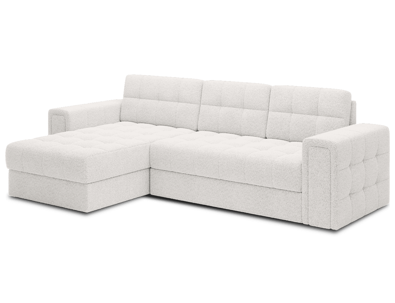 Ecksofa Blenvi Weiß mit Schlaffunktion & Bettkasten | Royal | Eltap | beidseitig montierbar Ecksofa Blenvi Weiß mit Schlaffunktion & Bettkasten | Royal | Eltap | beidseitig montierbar