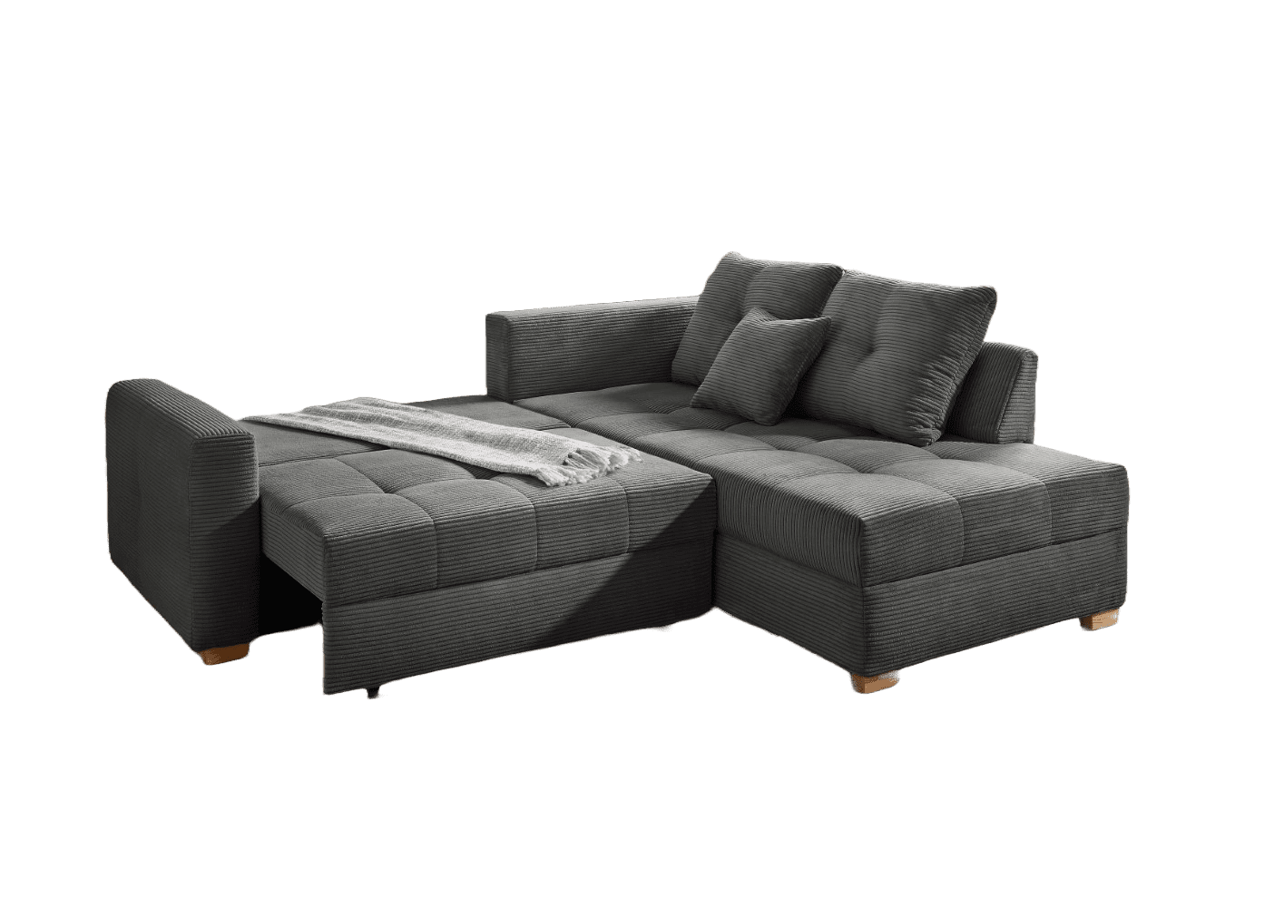 Cord Ecksofa Heidelberg – Jockenhöfer mit Schlaffunktion Cord Ecksofa Heidelberg – Jockenhöfer mit Schlaffunktion