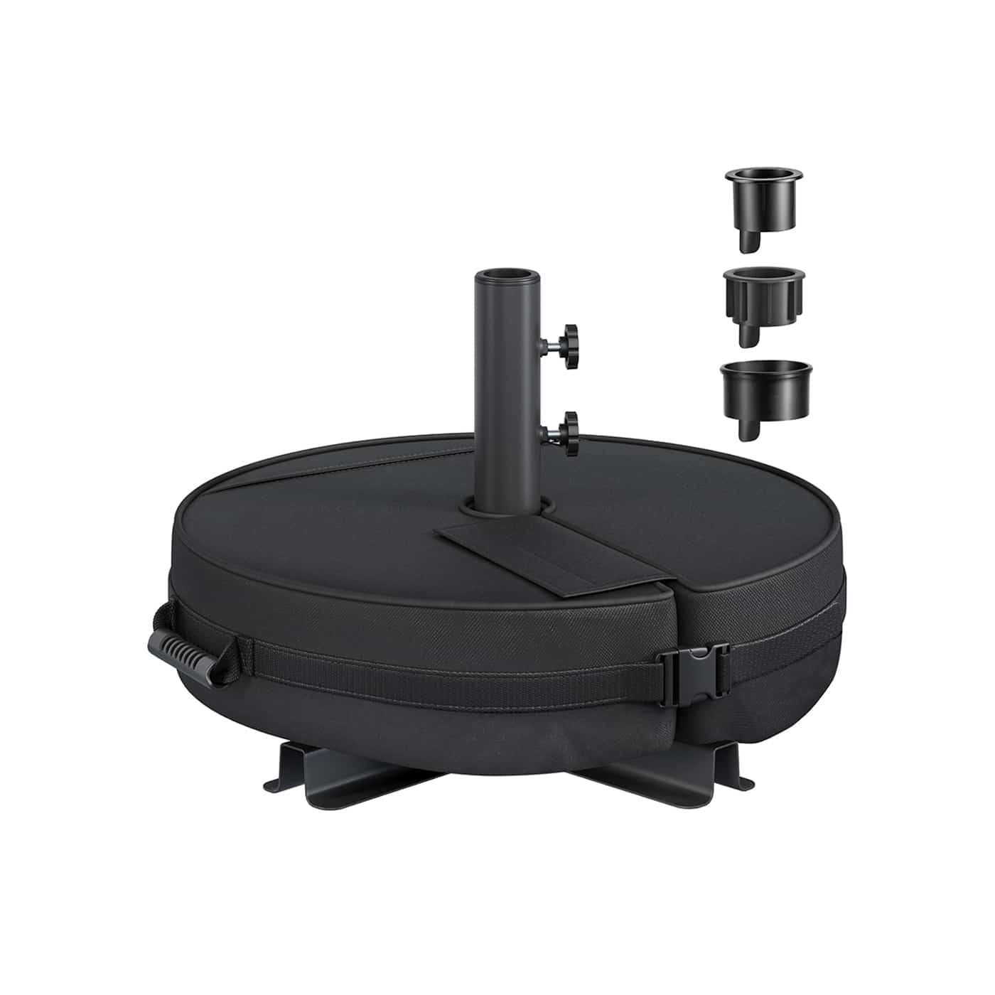 Sonnenschirmständer rund für 1,5-3 m Sonnenschirm schwarz Sonnenschirmständer rund für 1,5-3 m Sonnenschirm schwarz