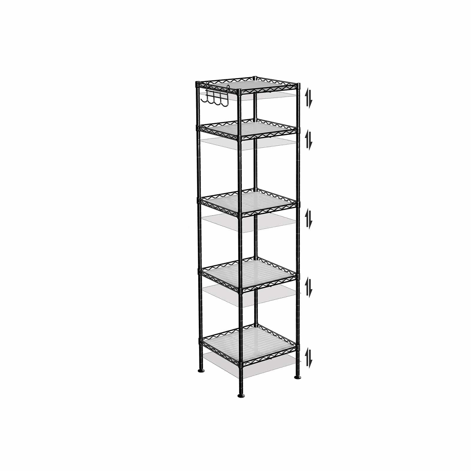 Standregal aus Metall Schwarz Standregal aus Metall Schwarz