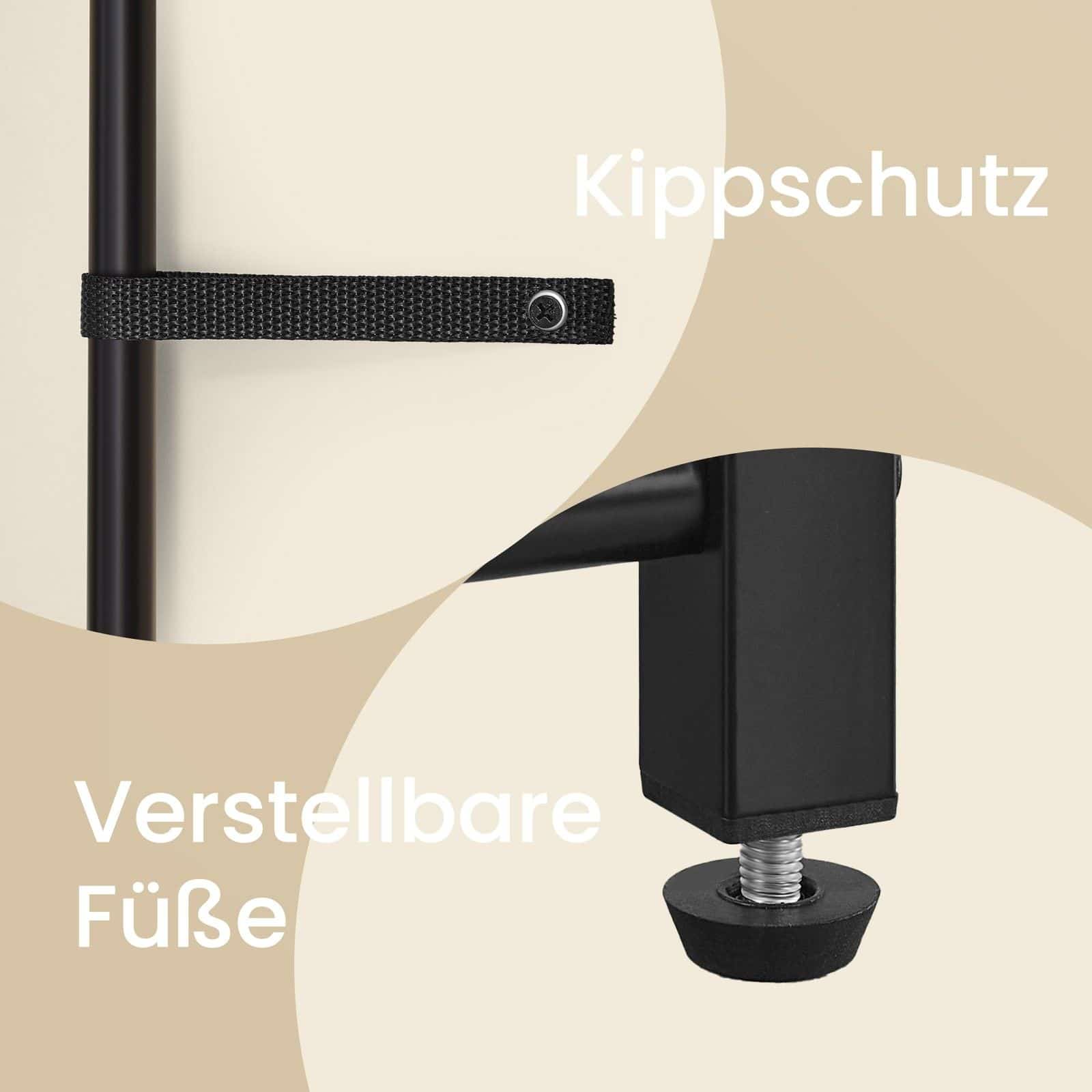 Kleiderständer, offener Kleiderschrank, Garderobenständer mit 9 Ablagen