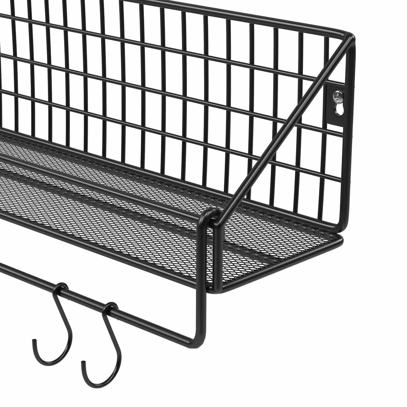 2 Wandregale Industrie-Design Schwarz-LFS02BK 2 Wandregale Industrie-Design Schwarz-LFS02BK