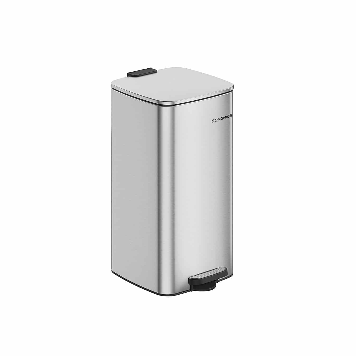 Mülleimer 30 Liter aus Stahl metallicsilber Mülleimer 30 Liter aus Stahl metallicsilber