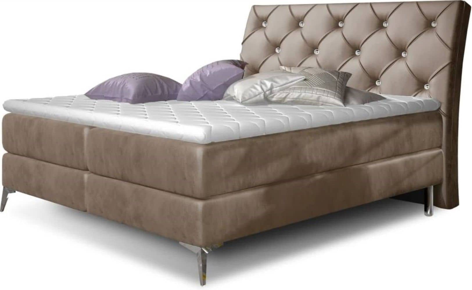 Boxbett Adel von Eltap in Braun mit Samtvelours Monolith