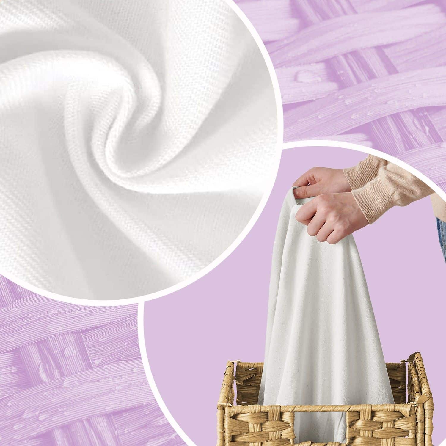 Wäschekorb handgeflochten naturfarben