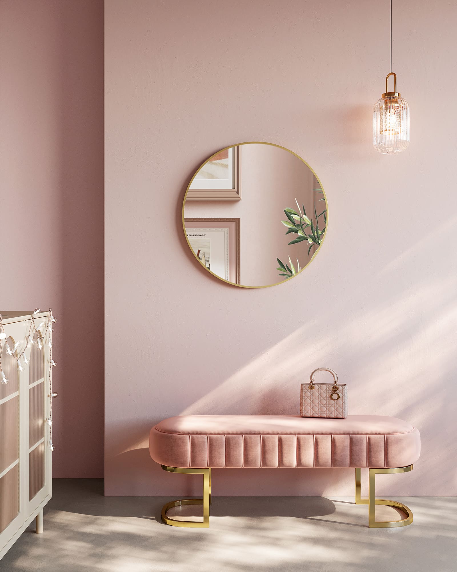 Spiegel rund einfache Montage modern metallisches Gold-LWM102A01 Spiegel rund einfache Montage modern metallisches Gold-LWM102A01