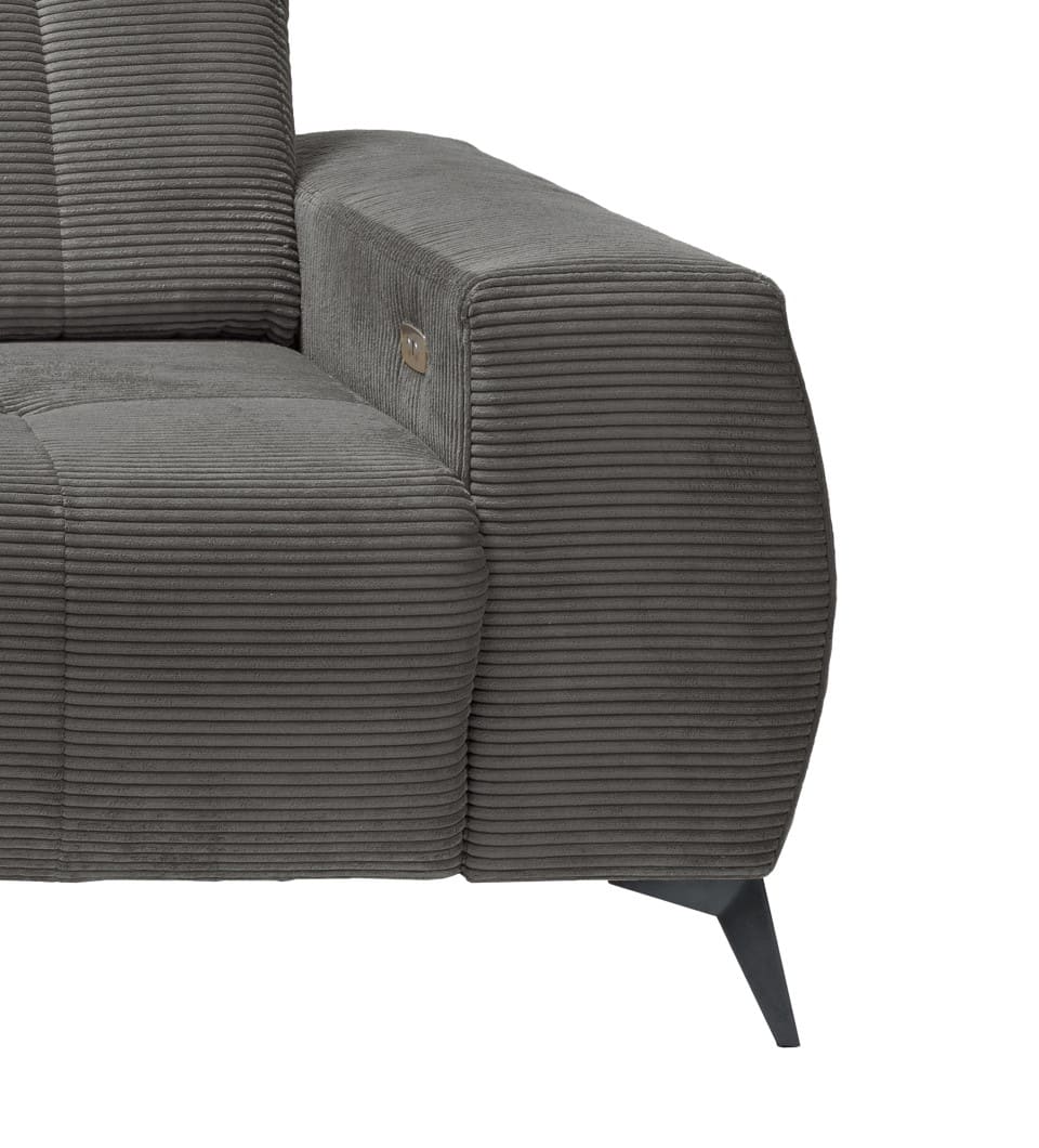 Ecksofa Sano von Benformato - Hochwertiges Cordsofa mit Elektrofunktion und verstellbaren Kopflehnen Ecksofa Sano von Benformato - Hochwertiges Cordsofa mit Elektrofunktion und verstellbaren Kopflehnen