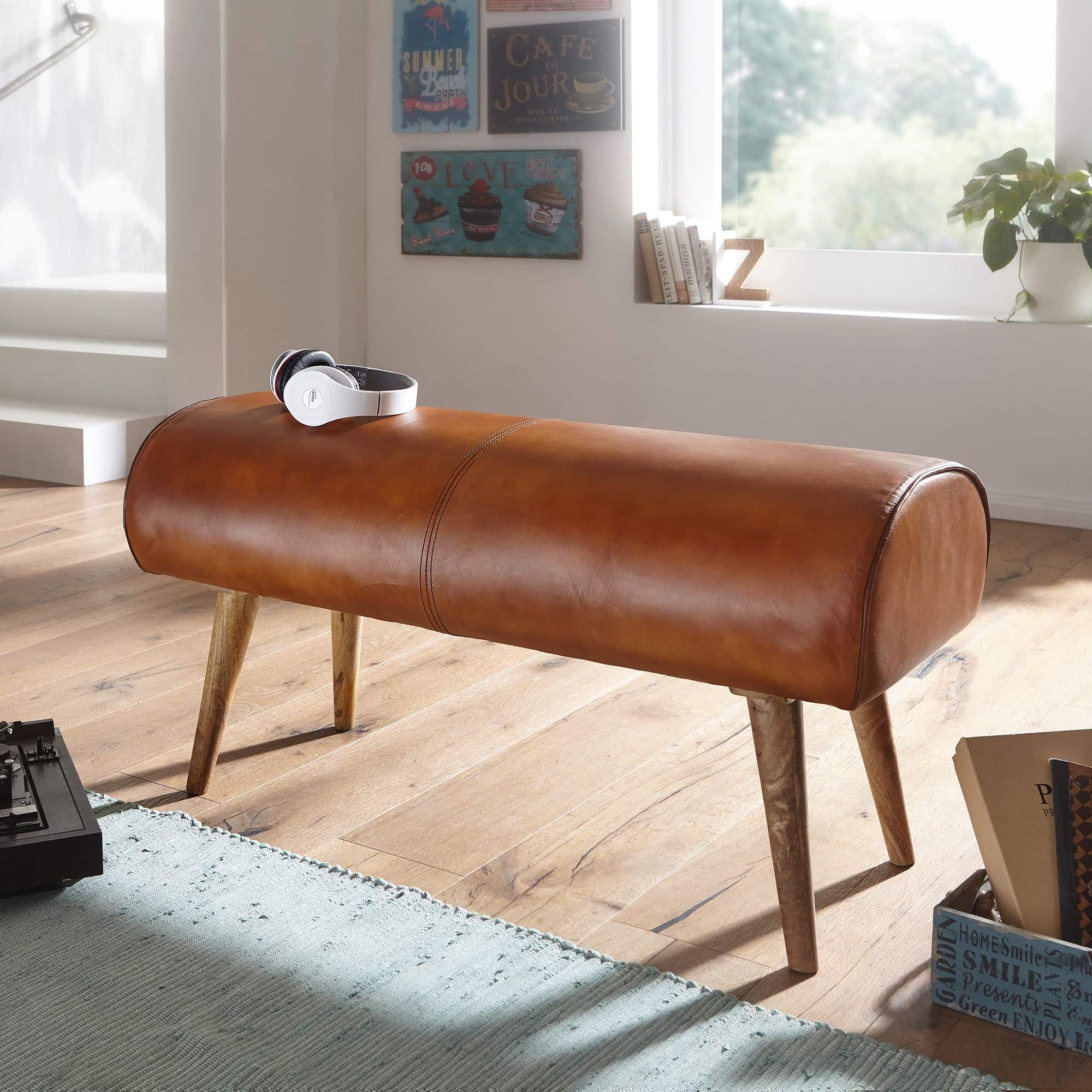 52637-WOHNLING-Sitzbank-100x38x49-cm-WL6-086-WL6-086_1F5q2GmVBMZdKz Sitzbank Echtleder / Massivholz Bank 100x53x40 cm