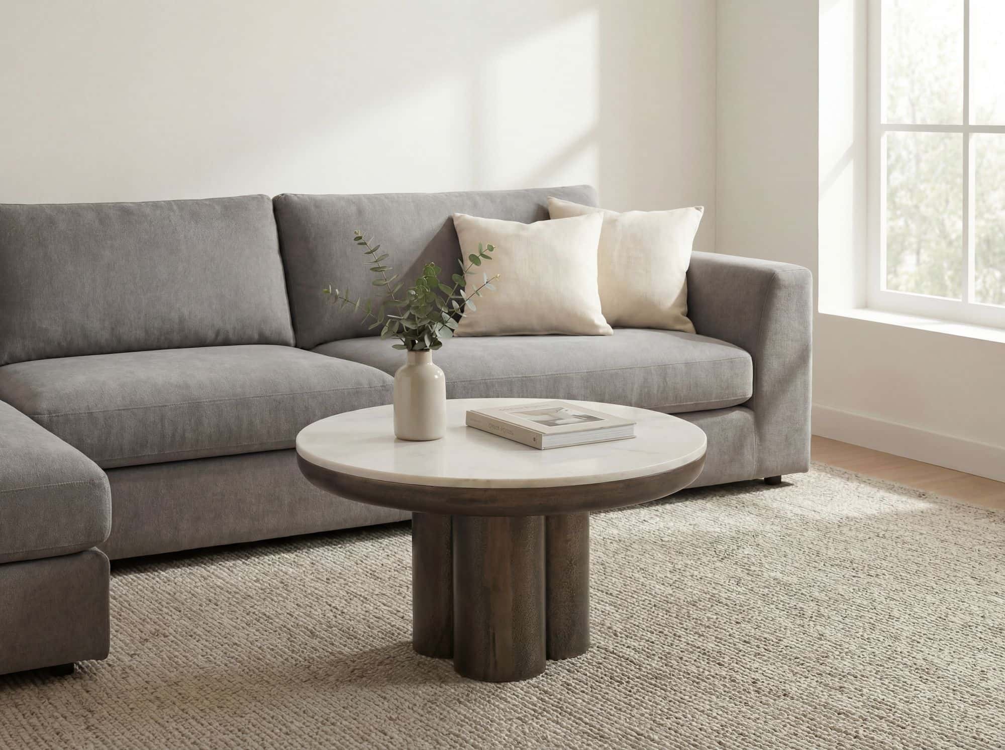 Couchtisch Metall mit weißer Marmor Tischplatte 60cm Rund - Design Wohnzimmertisch Aluminium - Alu Loungetisch Säulenbein - Moderner Beistelltisch Sofatisch - Edler Kaffeetisch Handmade Couchtisch Metall mit weißer Marmor Tischplatte 60cm Rund - Design Wohnzimmertisch Aluminium - Alu Loungetisch Säulenbein - Moderner Beistelltisch Sofatisch - Edler Kaffeetisch Handmade