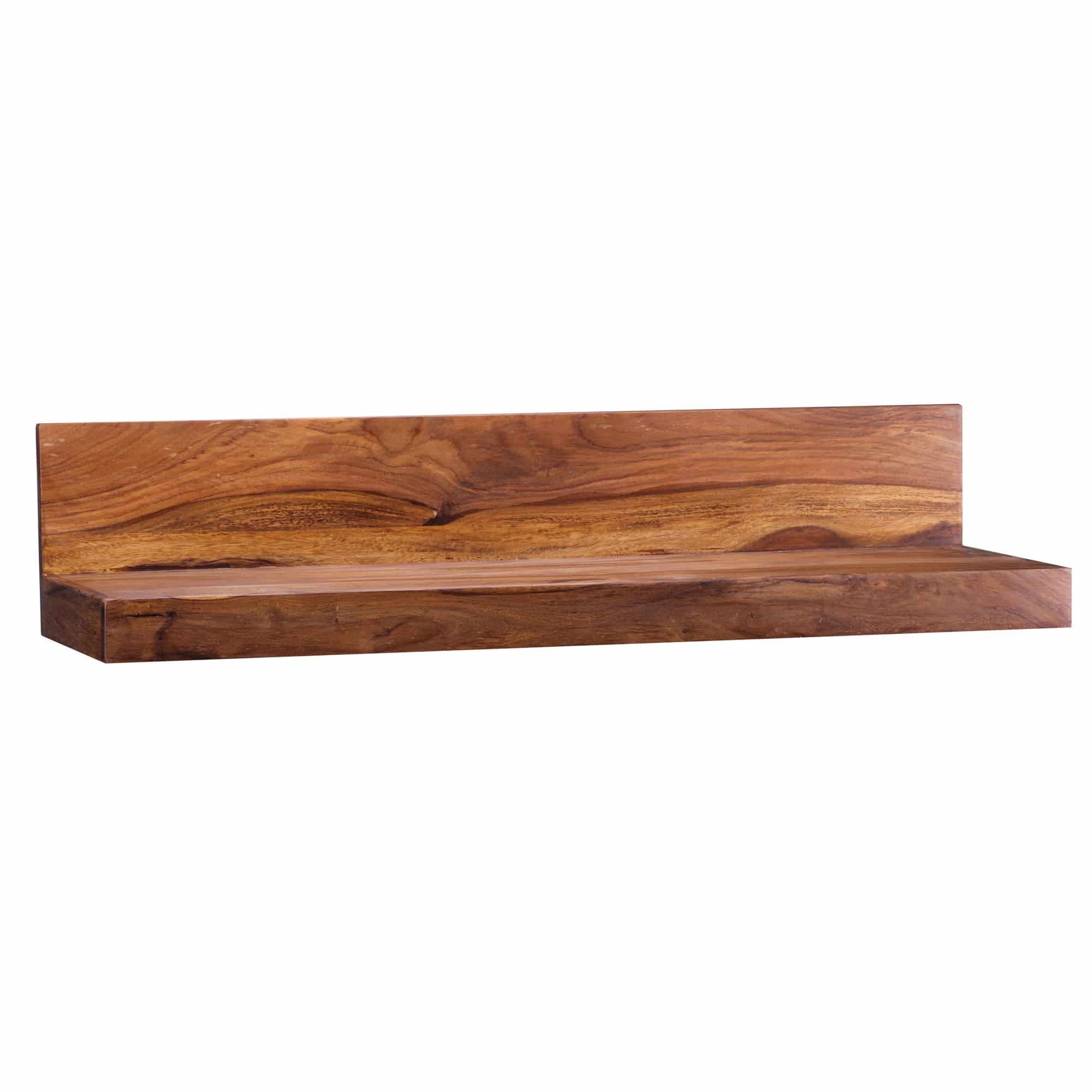 Wandregal MUMBAI Massiv-Holz Sheesham Holzregal 80 cm Landhaus-Stil Hänge-Regal Echt-Holz Wand-Board Natur-Produkt Wandregal MUMBAI Massiv-Holz Sheesham Holzregal 80 cm Landhaus-Stil Hänge-Regal Echt-Holz Wand-Board Natur-Produkt