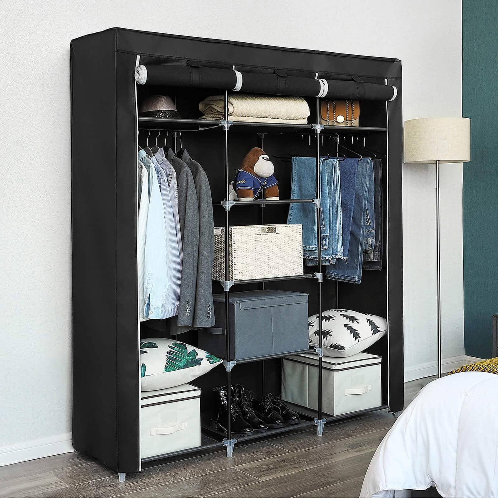 Stoffschrank 175 x 150 cm Schwarz-RYG12B Stoffschrank 175 x 150 cm Schwarz-RYG12B