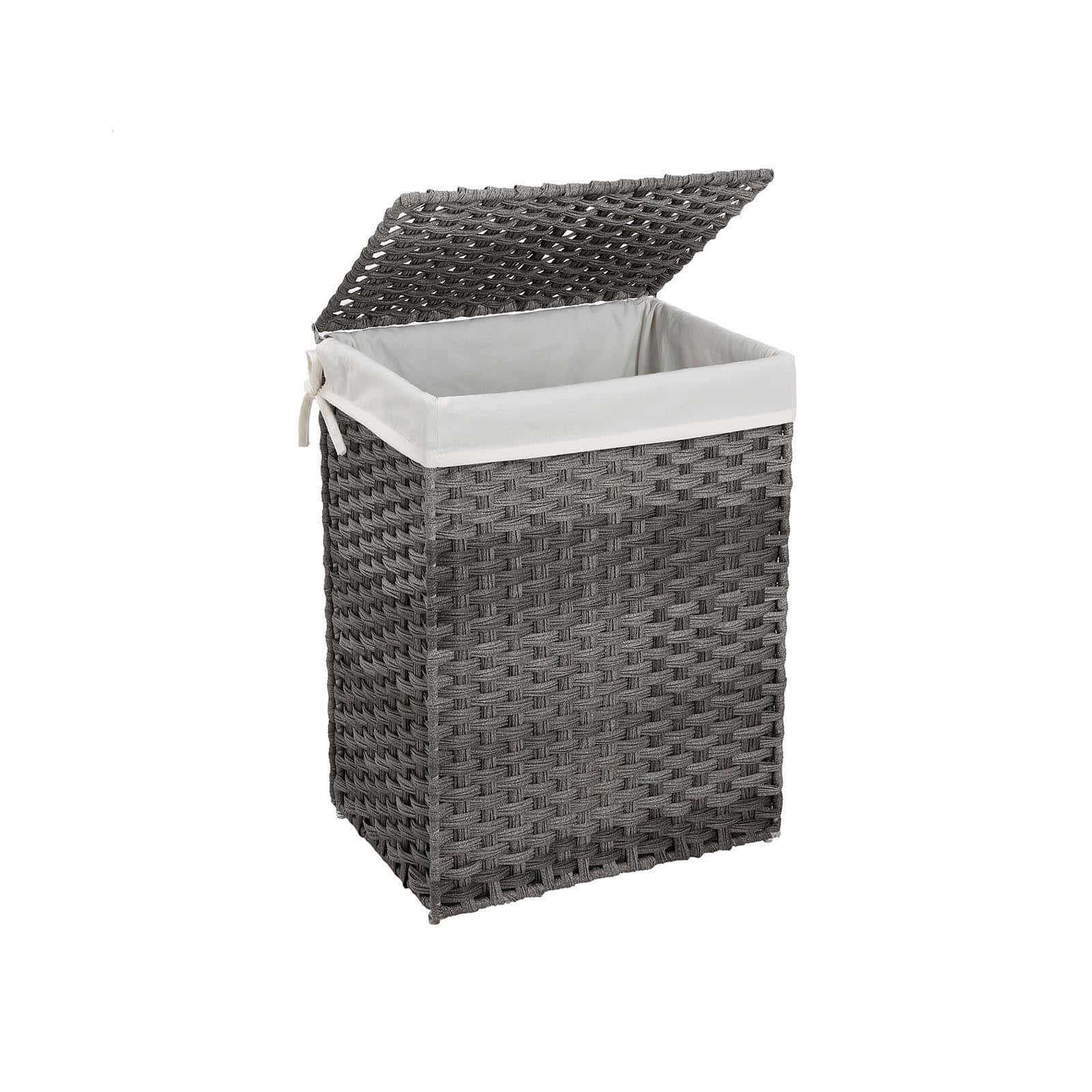 Wäschekorb Polyrattan 90 L Grau