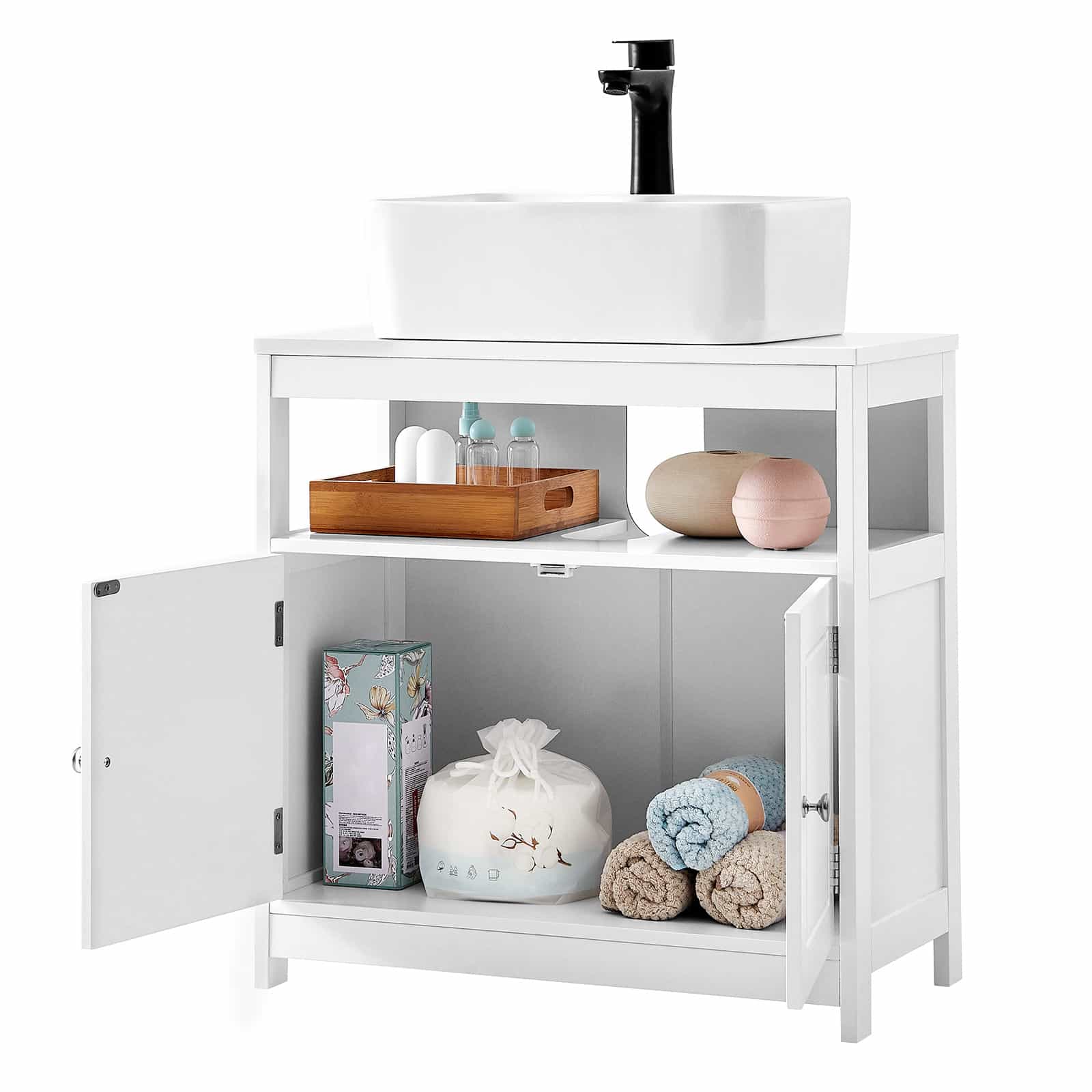 Waschbeckenunterschrank mattweiß Waschbeckenunterschrank mattweiß