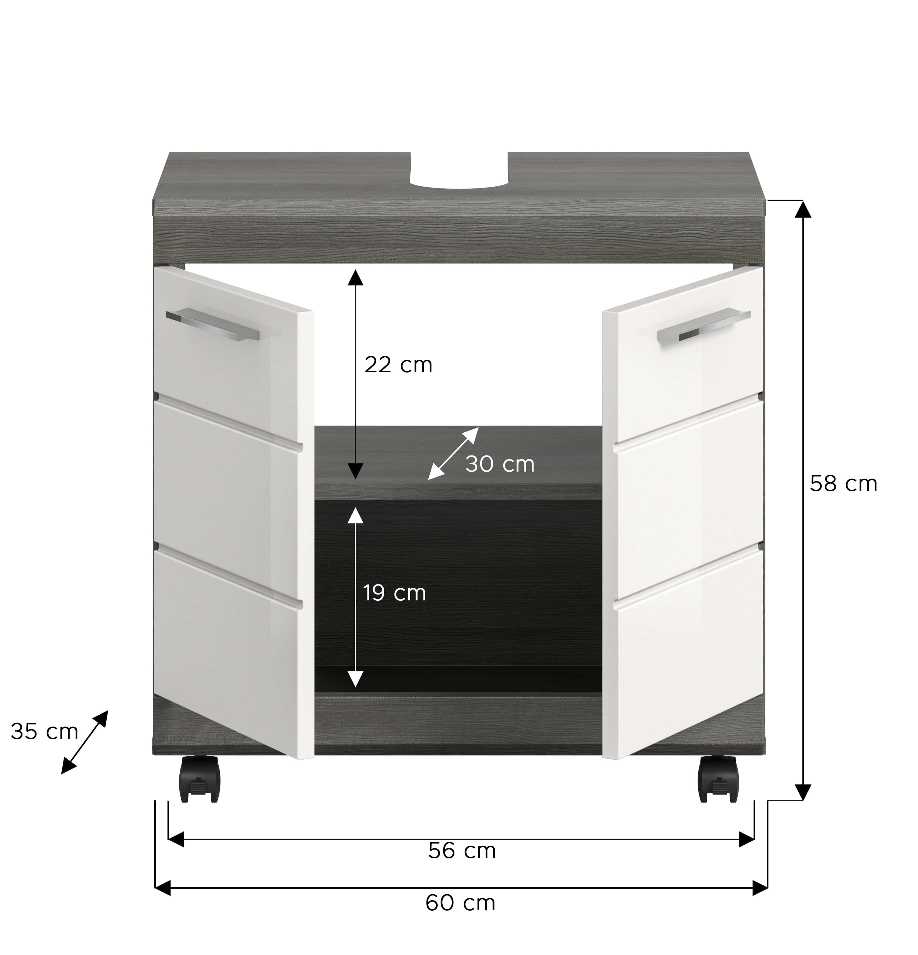 Scout Waschbeckenunterschrank auf Rollen