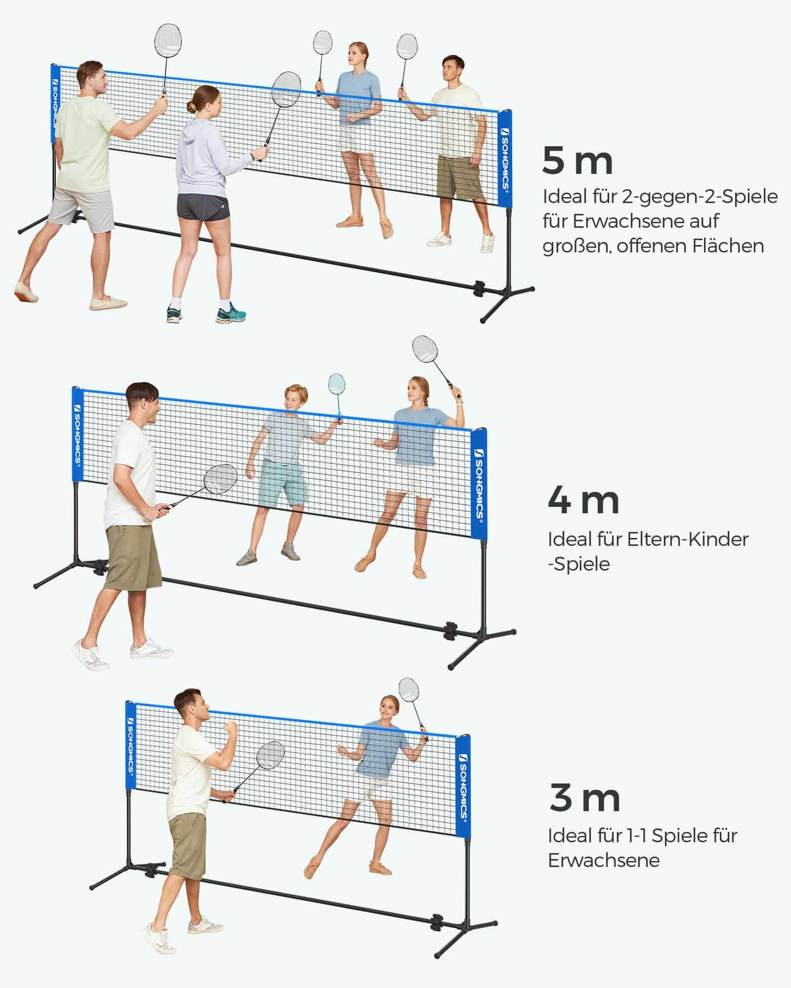 Badmintonnetz 3 m Blau-SYQ400 Badmintonnetz 3 m Blau-SYQ400