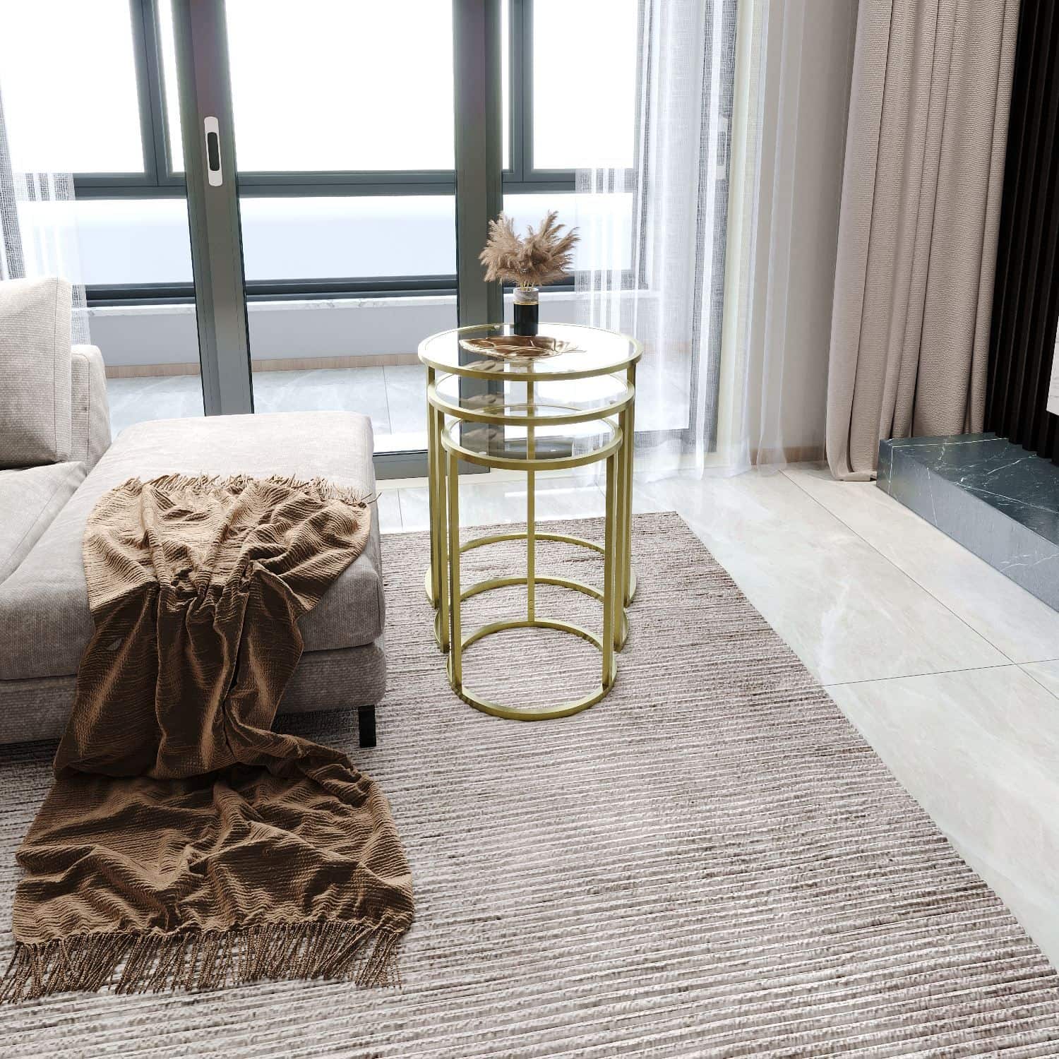 Alya - gold, transparent - 3er Satztisch