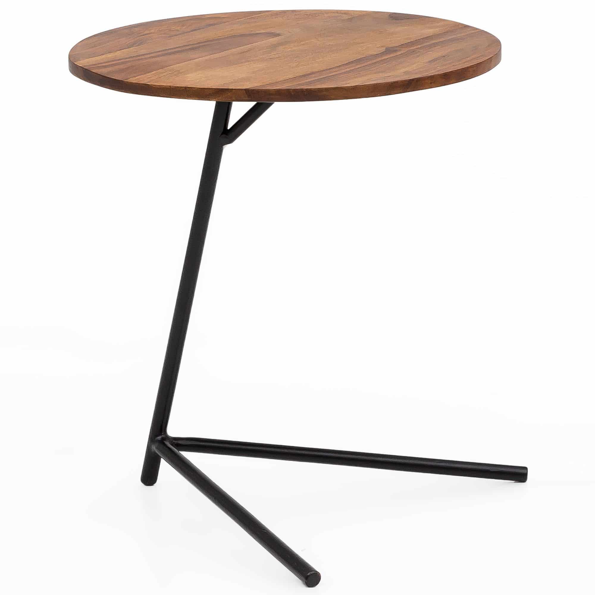Beistelltisch 40x46x40cm Sheesham Holz Metall Couchtisch Beistelltisch 40x46x40cm Sheesham Holz Metall Couchtisch