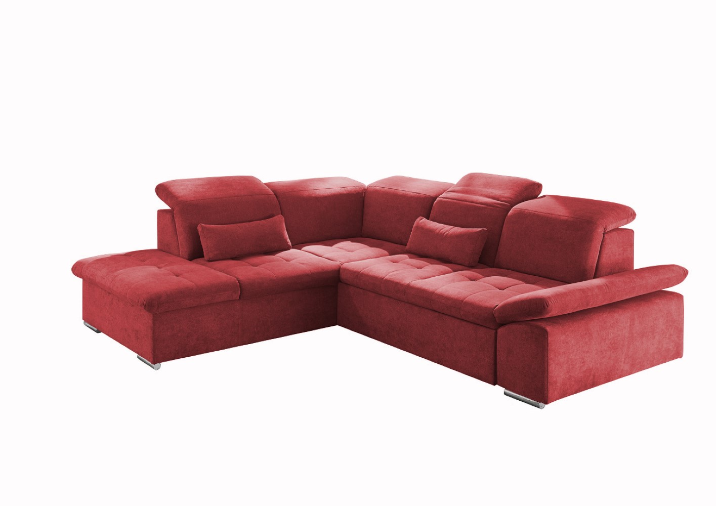 Ecksofa mit Schlaffunktion Wayne – verstellbaren Kopf- und Rückenlehnen