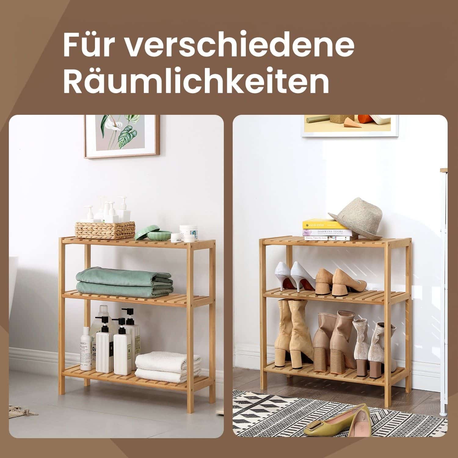Badezimmerregal aus Bambus Badezimmerregal aus Bambus