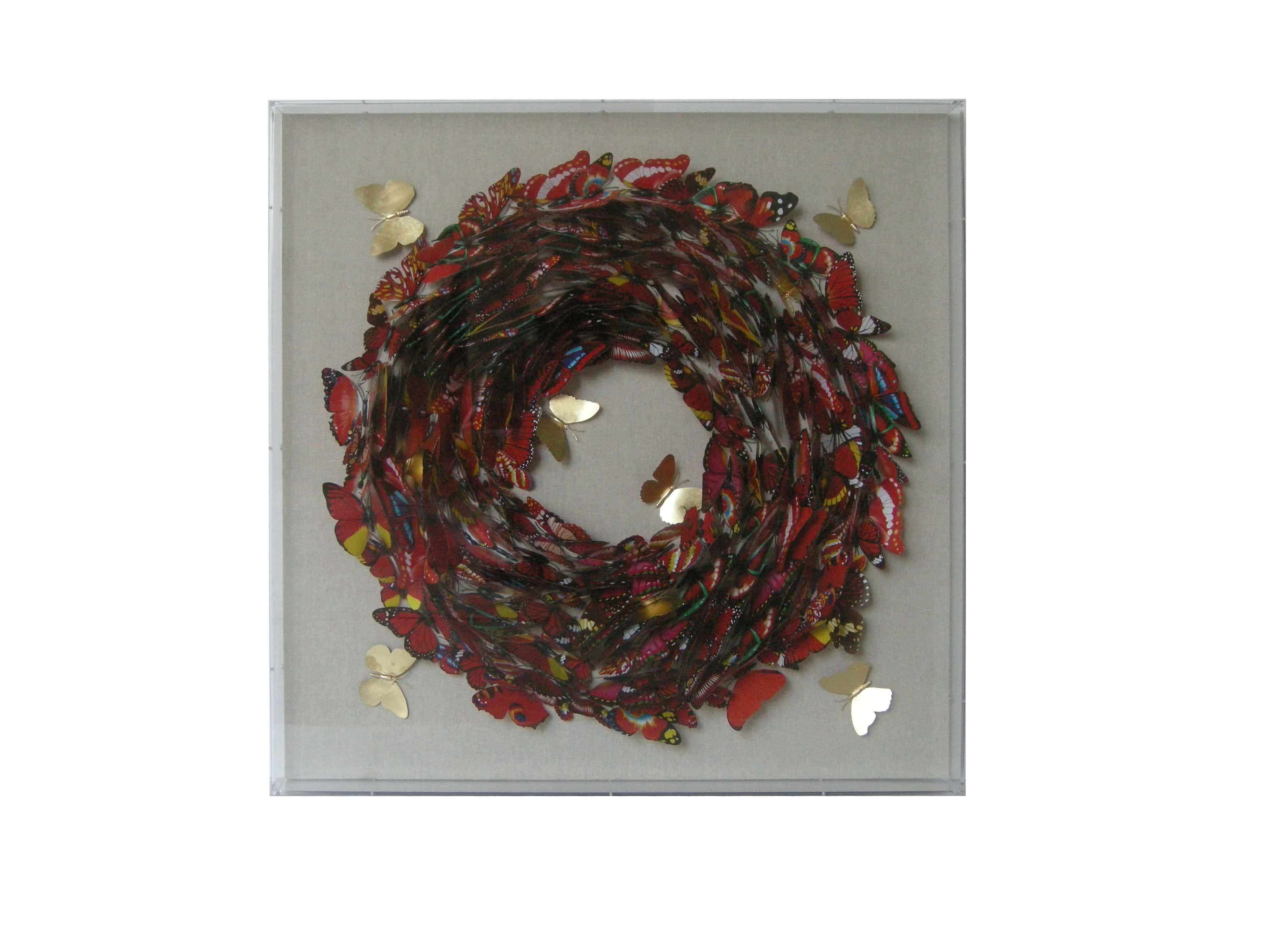 Papier Wandbild Schmetterling 80cm x 80cm