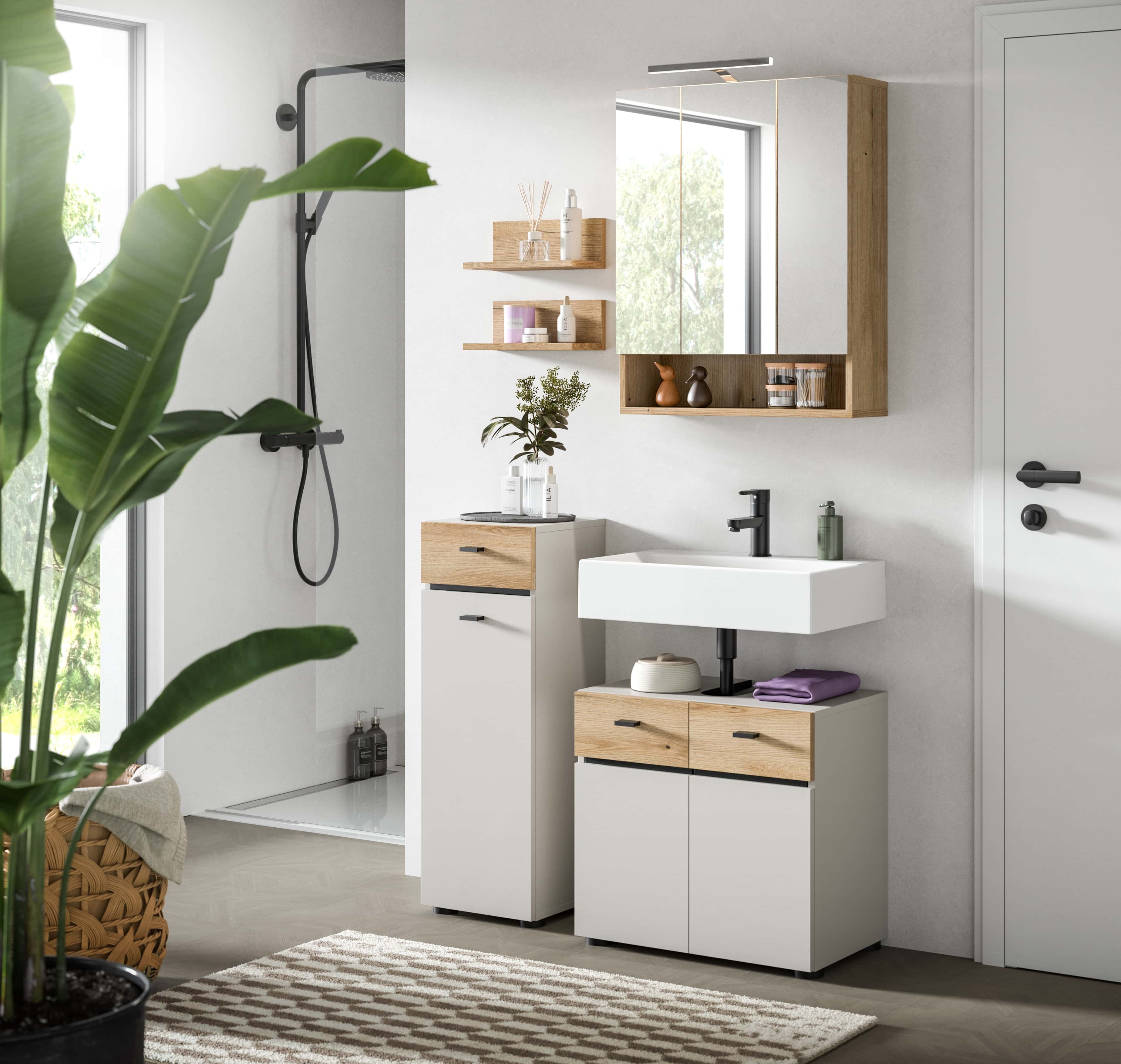 Aqua Badkombination inkl. Beleuchtung