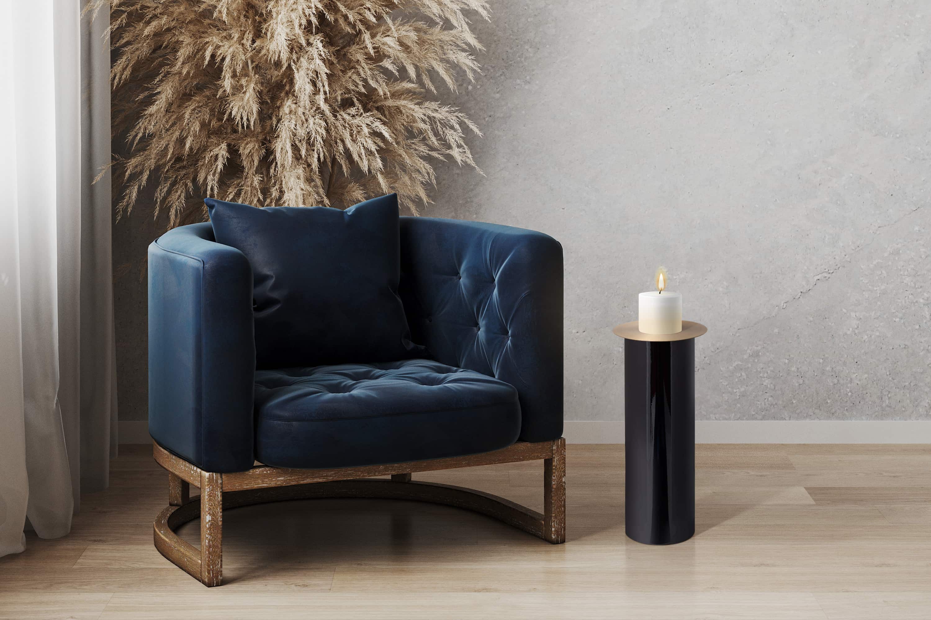 Bodenkerzenständer Art Deco 185 Taupe / Gold Bodenkerzenständer Art Deco 185 Taupe / Gold