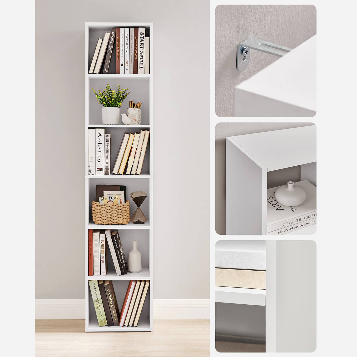 Bücherregal mit 6 Fächern Bücherregal mit 6 Fächern