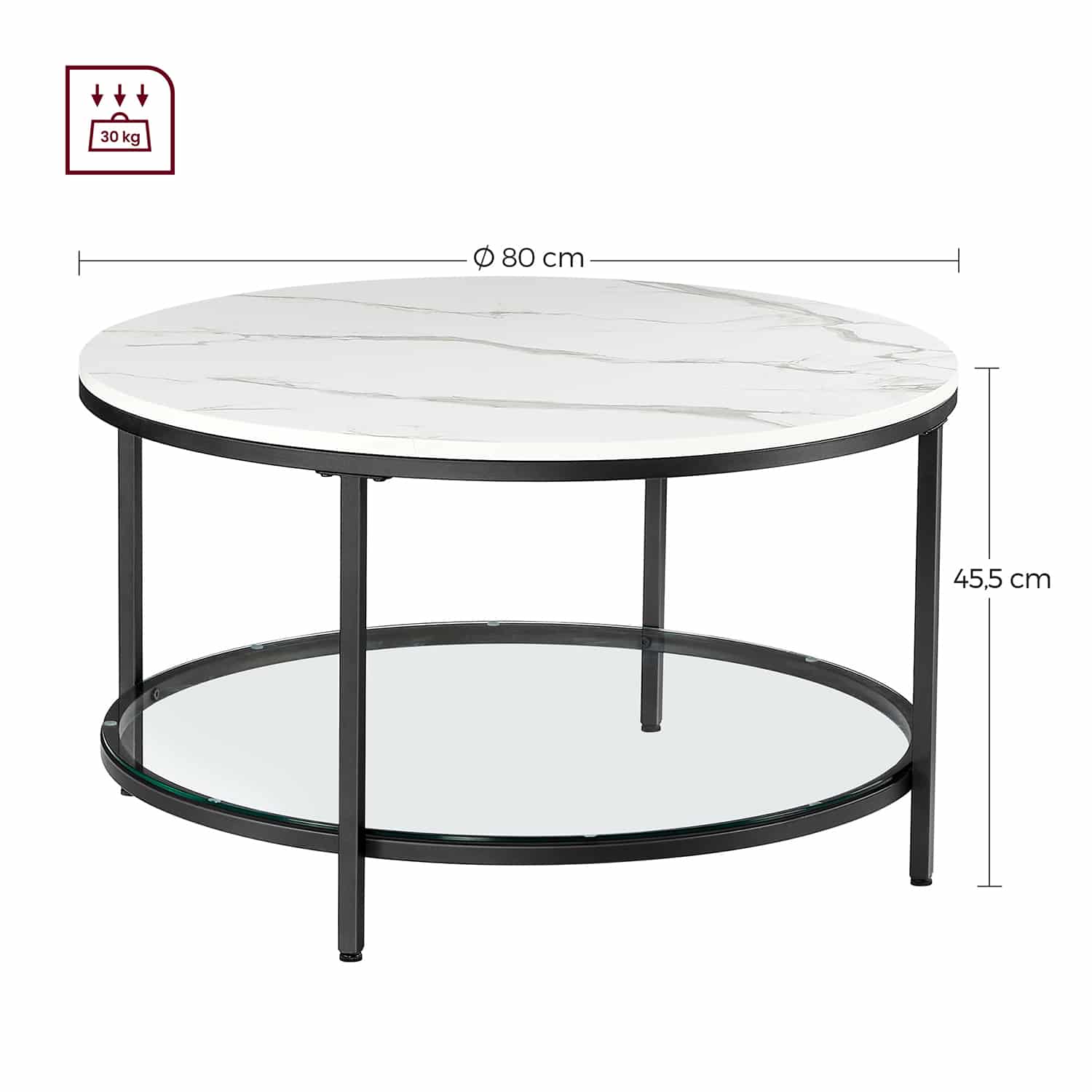 Couchtisch mit 2 Ablagen für Wohnzimmer Couchtisch mit 2 Ablagen für Wohnzimmer