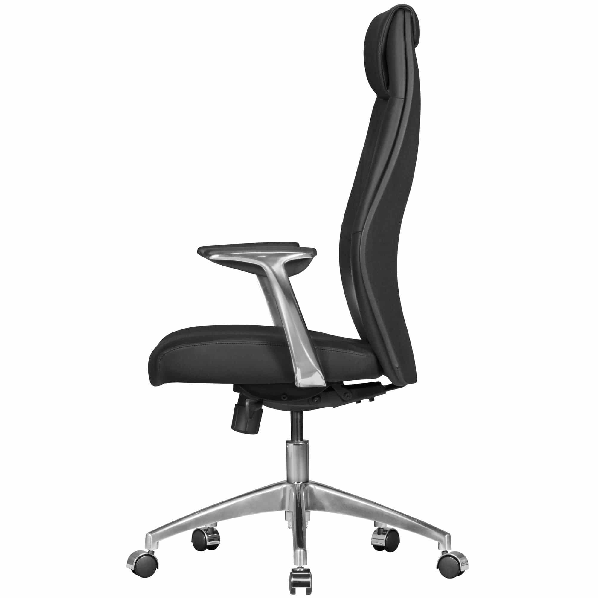 Bürostuhl Echtleder Schwarz Schreibtischstuhl X-XL 120kg Synchronmechanik Chefsessel Kopfstütze hoch Bürostuhl Echtleder Schwarz Schreibtischstuhl X-XL 120kg Synchronmechanik Chefsessel Kopfstütze hoch