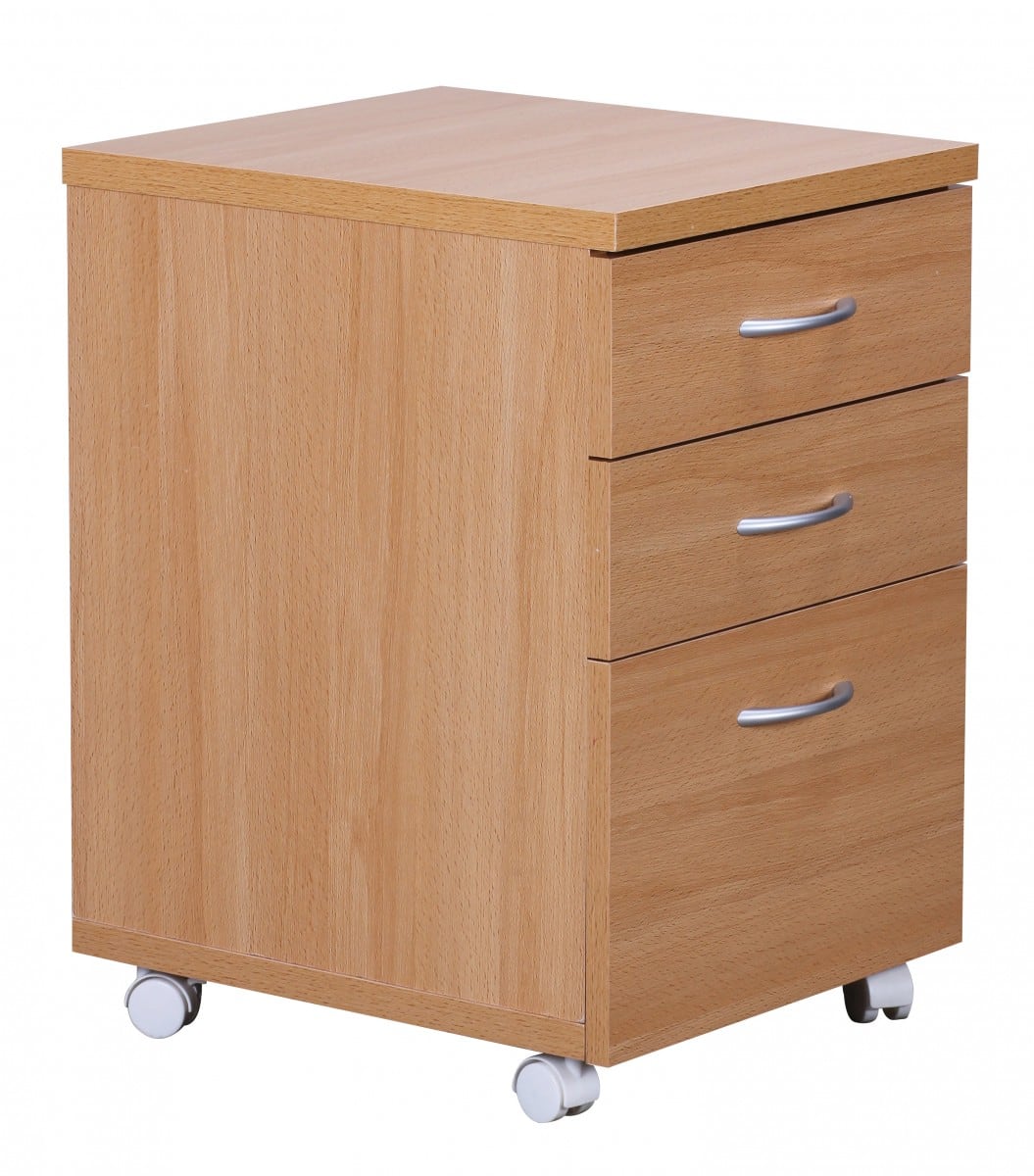 35997-WOHNLING-Rollcontainer-Buche-IW01-WL1-342-WL1-34_1 Rollcontainer OTTAWA 40 x 60 x 45 cm Unterschrank mit Rollen Buche