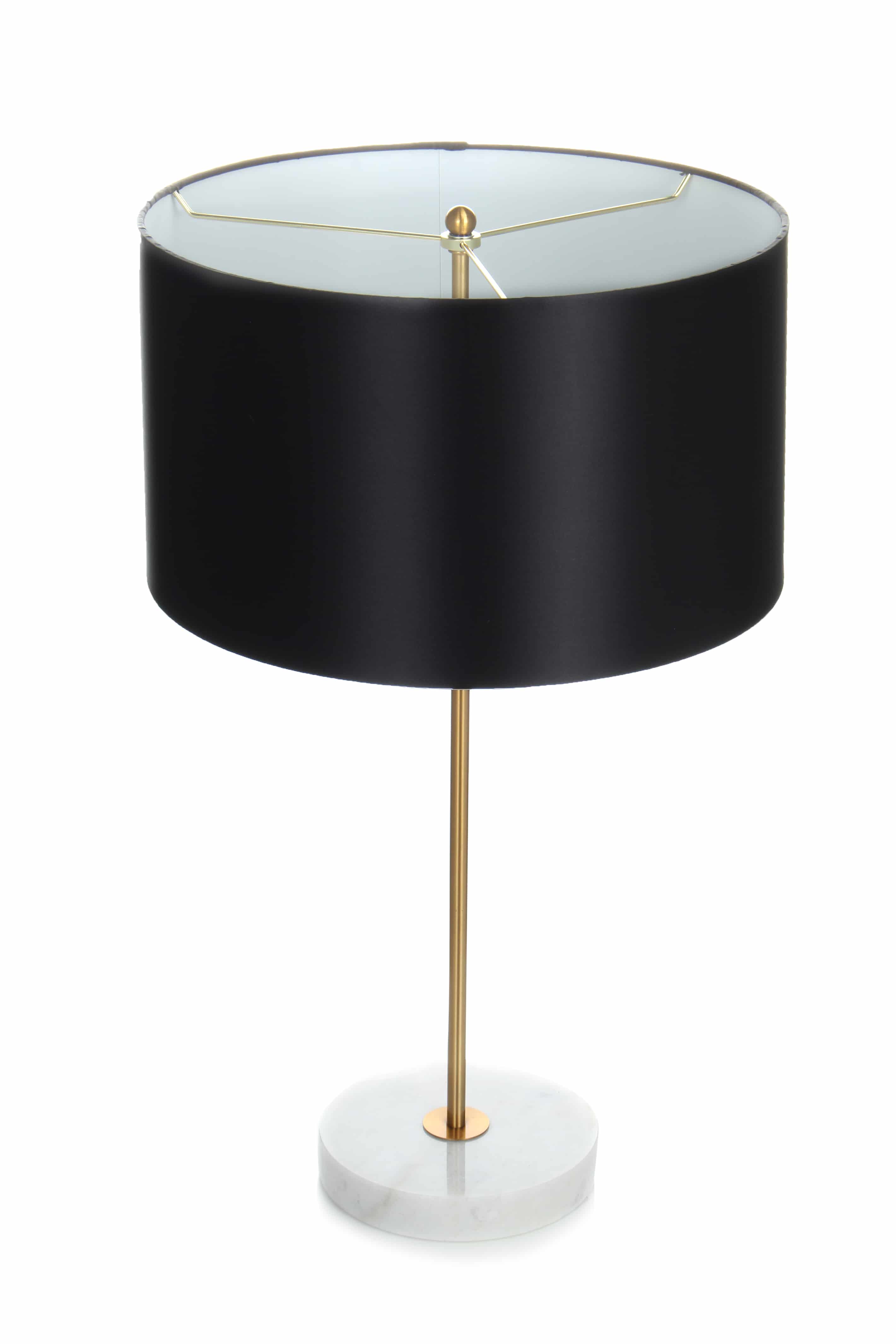 Tischlampe Piona 110 Schwarz / Gold / Weiß Tischlampe Piona 110 Schwarz / Gold / Weiß
