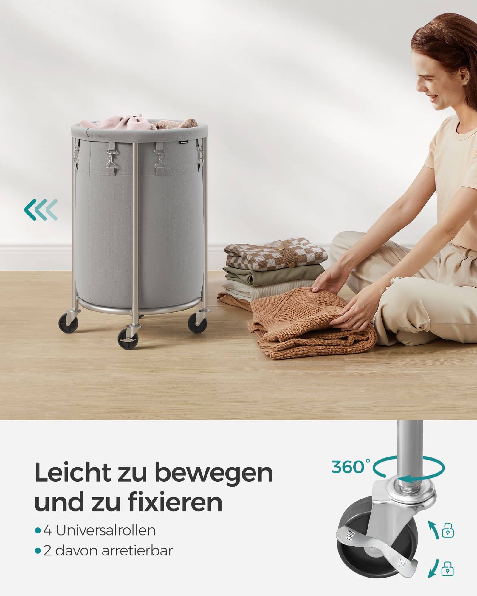 Wäschekorb mit Rollen Wäschekorb mit Rollen