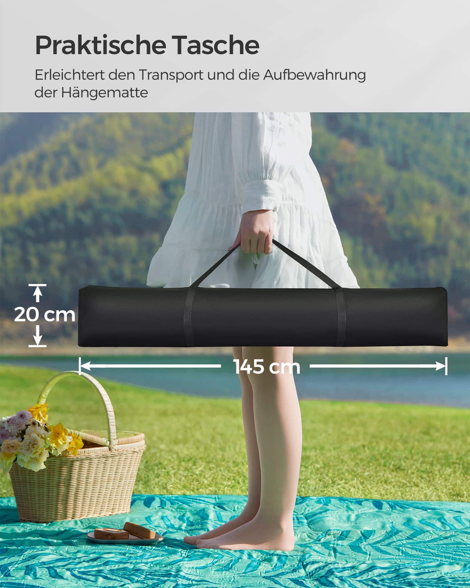 Hängematte mit Gestell aus Metall grau Hängematte mit Gestell aus Metall grau