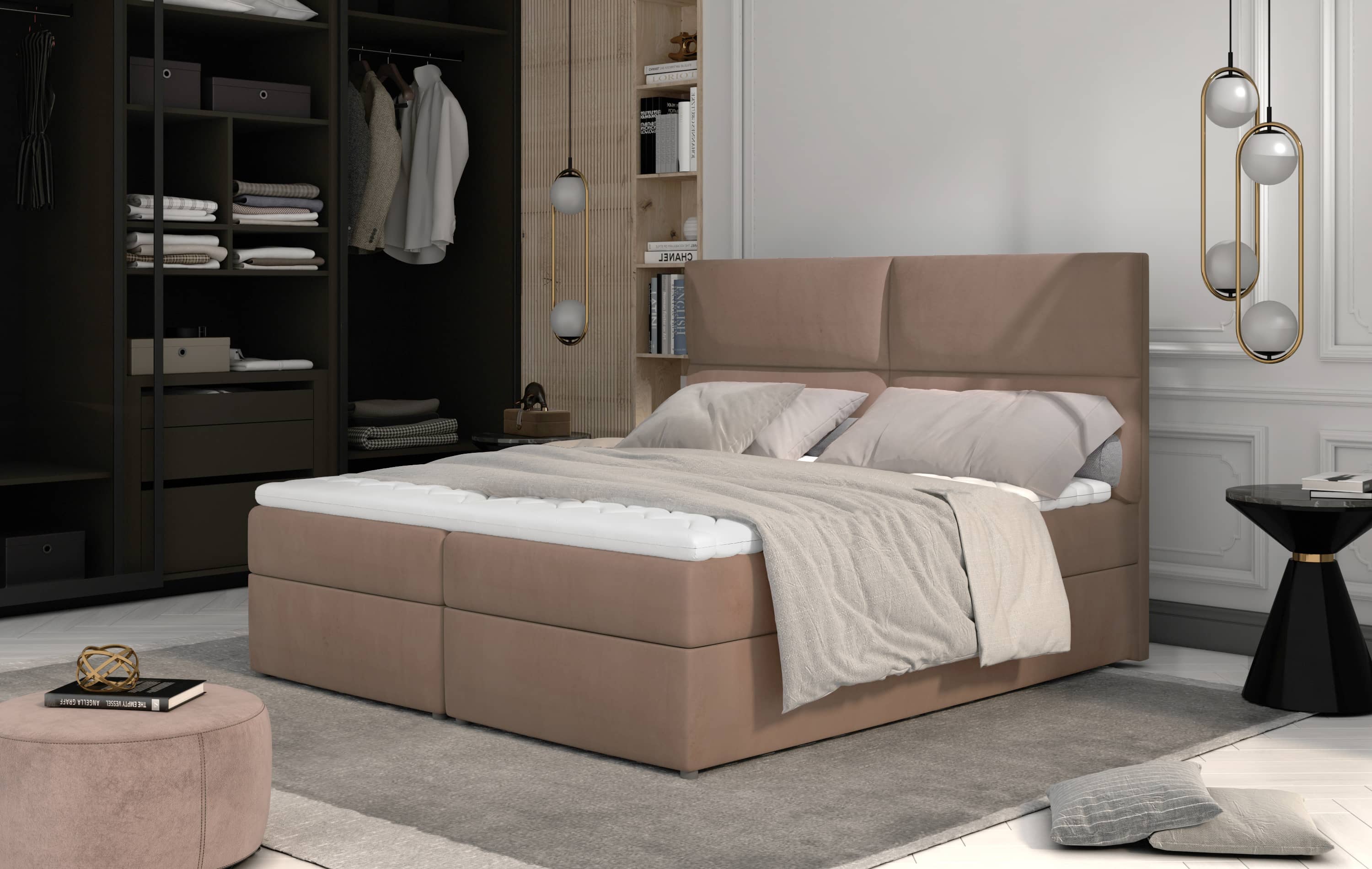 Boxspringbett Amber – Luxuskomfort und Flexibilität in 3 Farben und Größen Boxspringbett Amber – Luxuskomfort und Flexibilität in 3 Farben und Größen