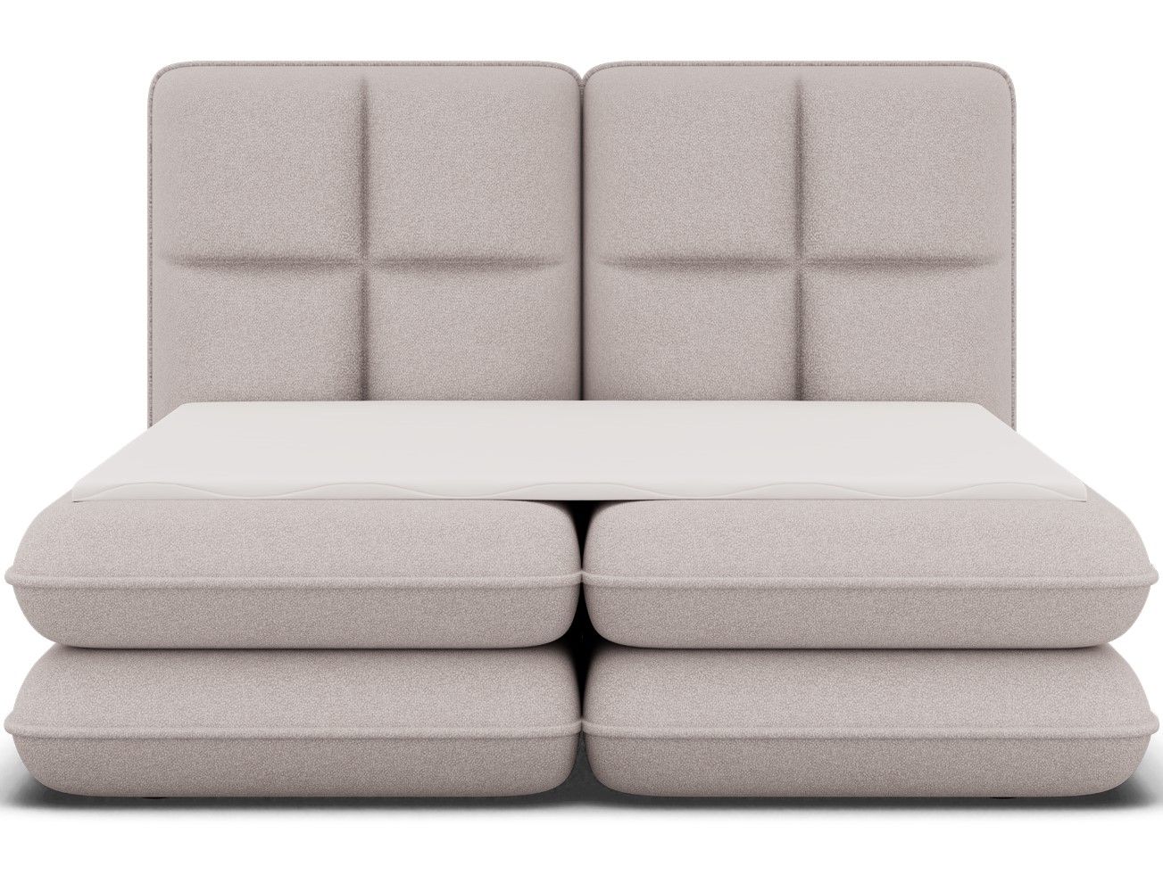 Boxspringbett Tonila von Eltap – Paolli Mikrofaser Beige |Topper Boxspringbett Tonila von Eltap – Paolli Mikrofaser Beige |Topper