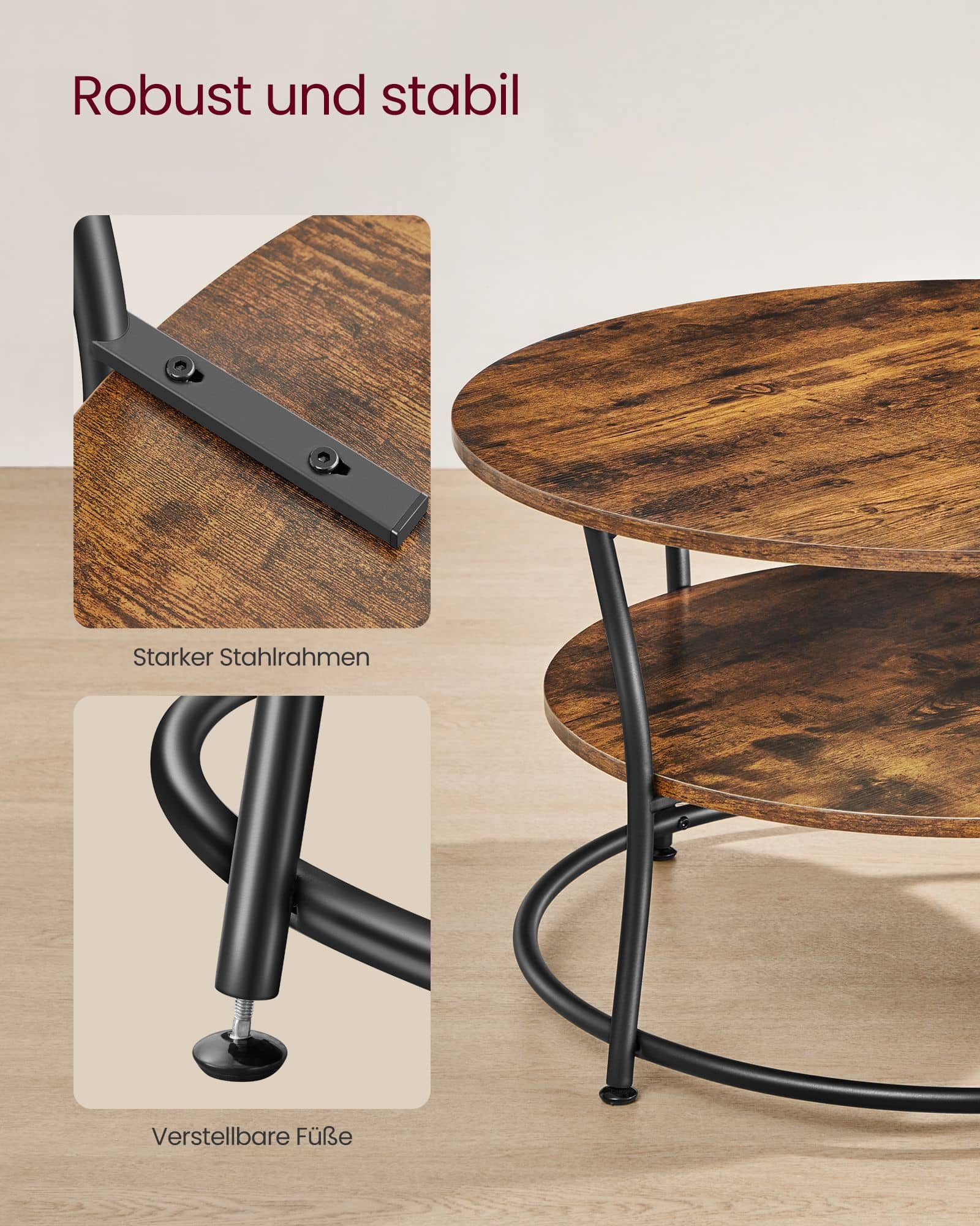 Couchtisch mit 2 Ablagen Couchtisch mit 2 Ablagen