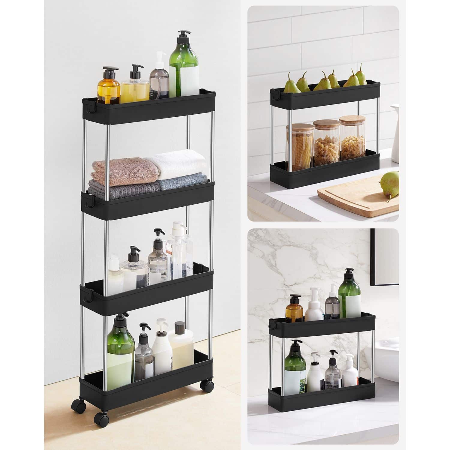 Schmaler Rollwagen mit 4 Ebenen-KSC008B01 Schmaler Rollwagen mit 4 Ebenen-KSC008B01