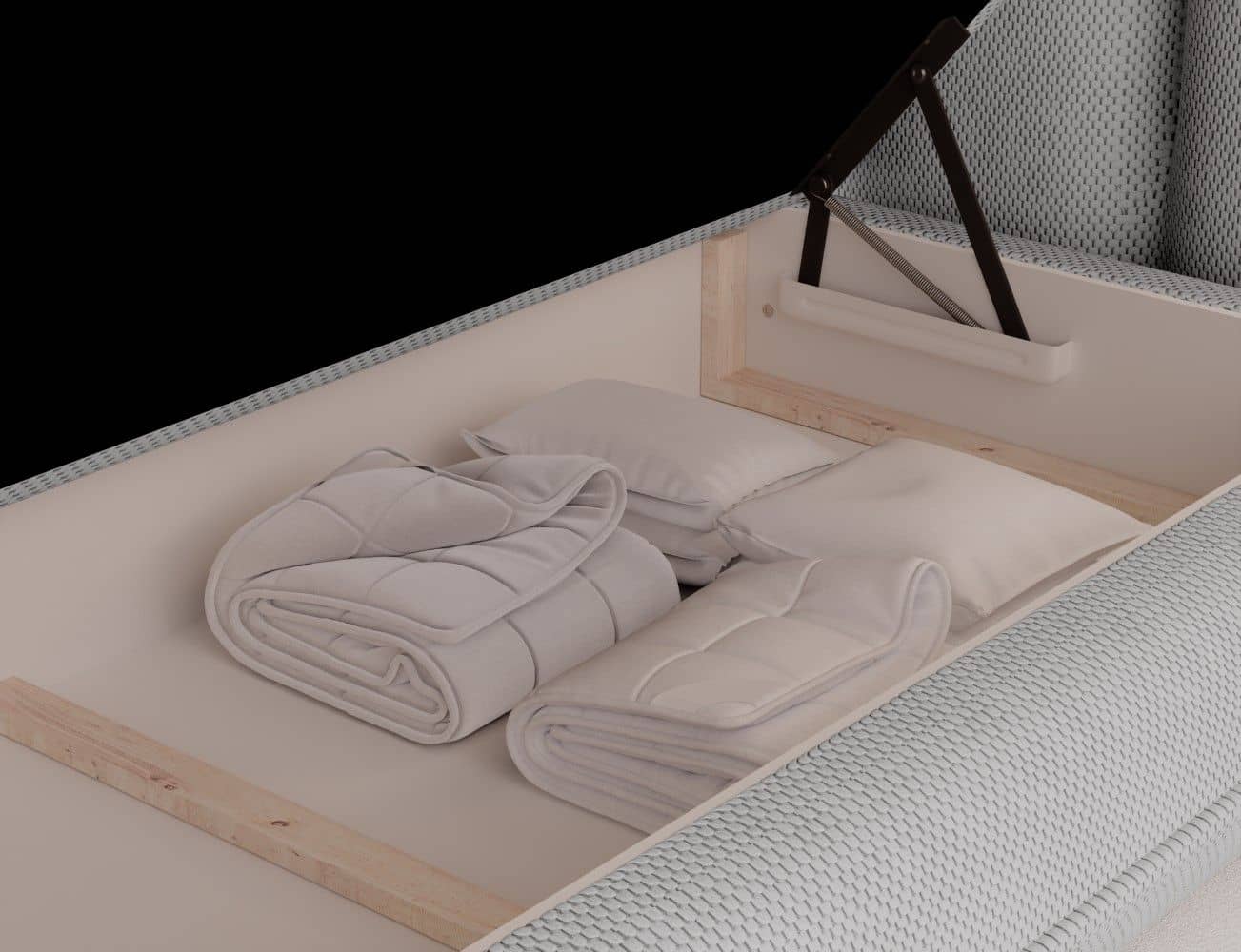 Boxspringbett Tonila Calmora Mikrofaser Grau mit Bettkasten | Topper Boxspringbett Tonila Calmora Mikrofaser Grau mit Bettkasten | Topper