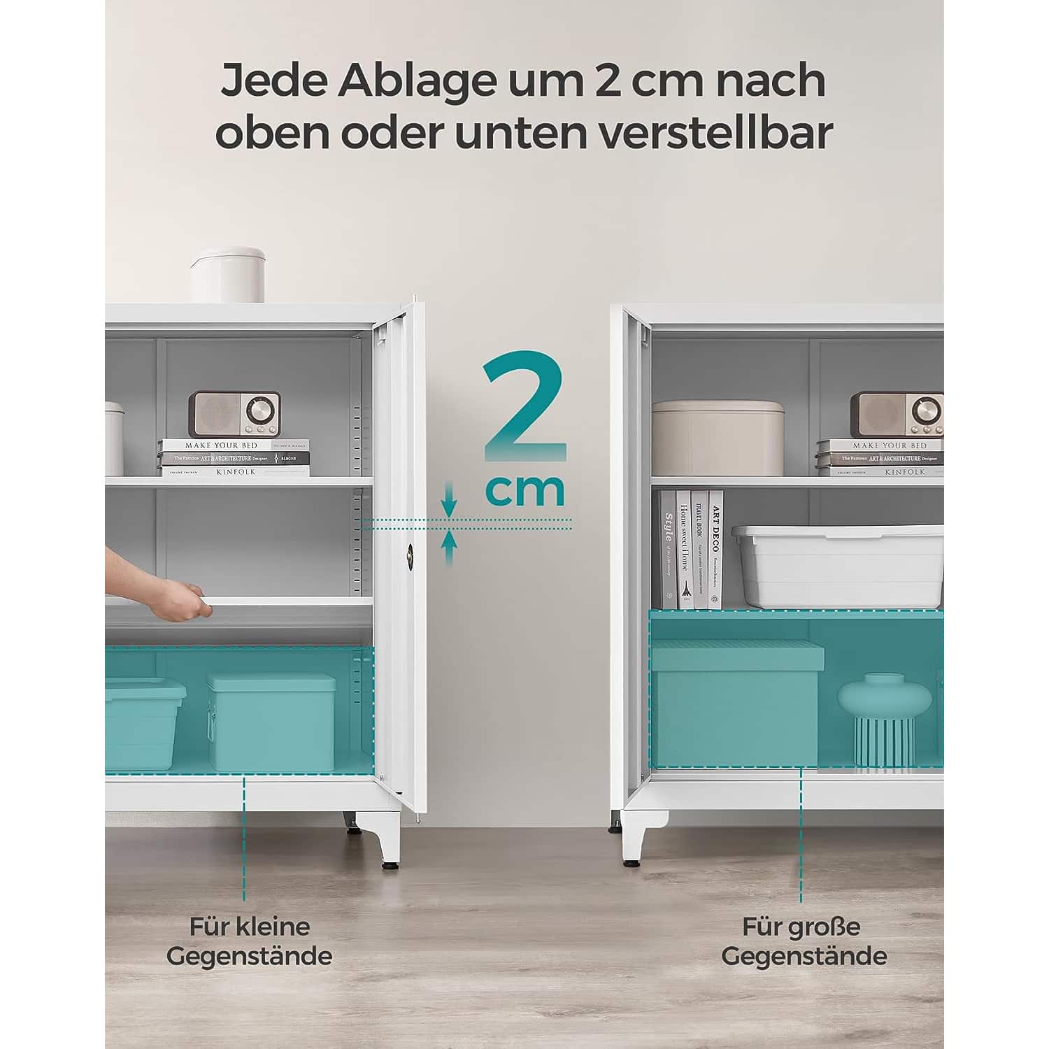 Aktenschrank aus Stahl mit 2 Türen abschließbar grau-B34OMC013G01 Aktenschrank aus Stahl mit 2 Türen abschließbar grau-B34OMC013G01