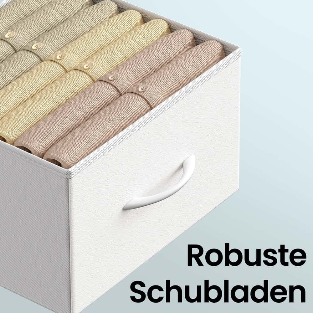 Kommode, Schrank, 8 Stoffschubladen