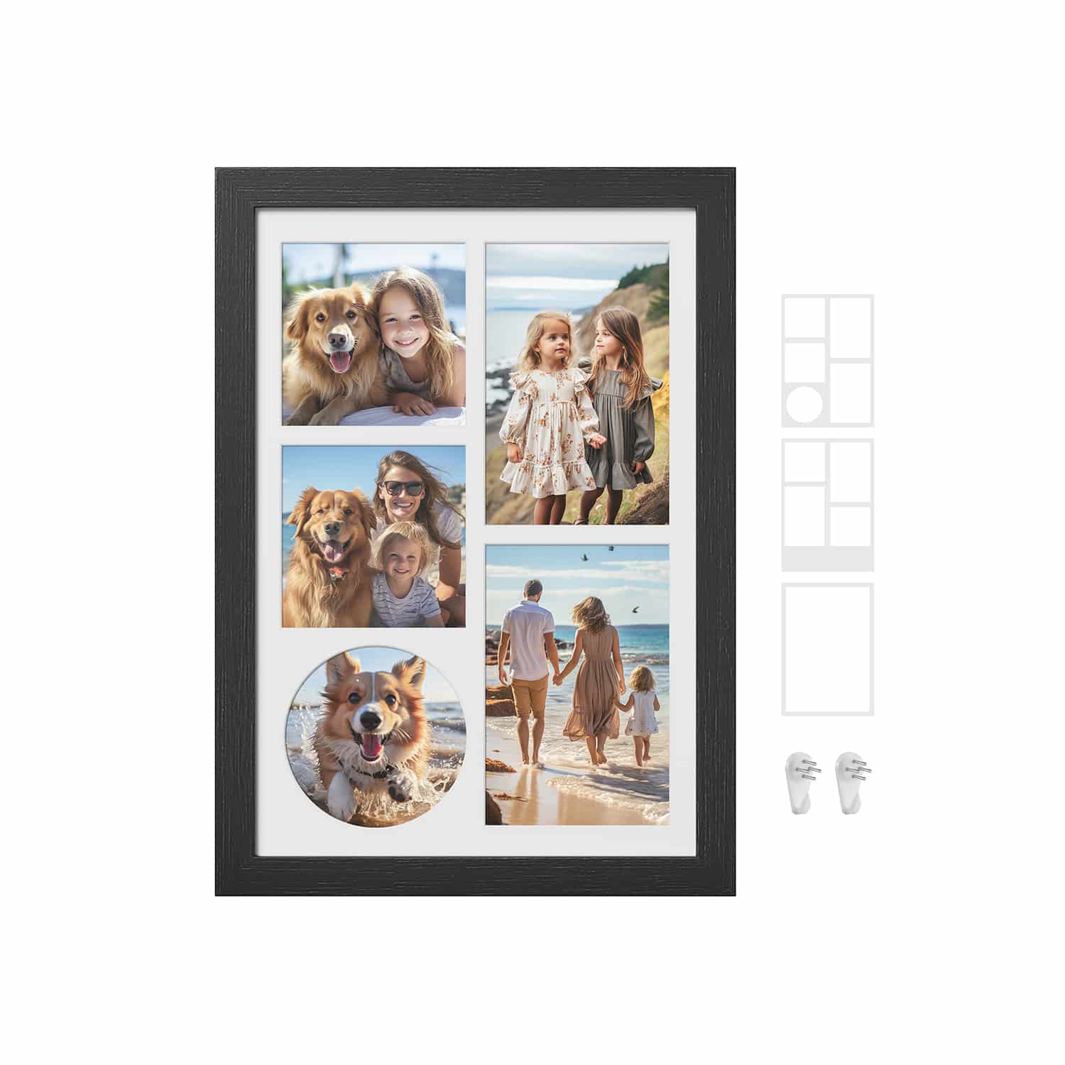 Bilderrahmen A4 für mehere Bilder eschenschwarz Bilderrahmen A4 für mehere Bilder eschenschwarz