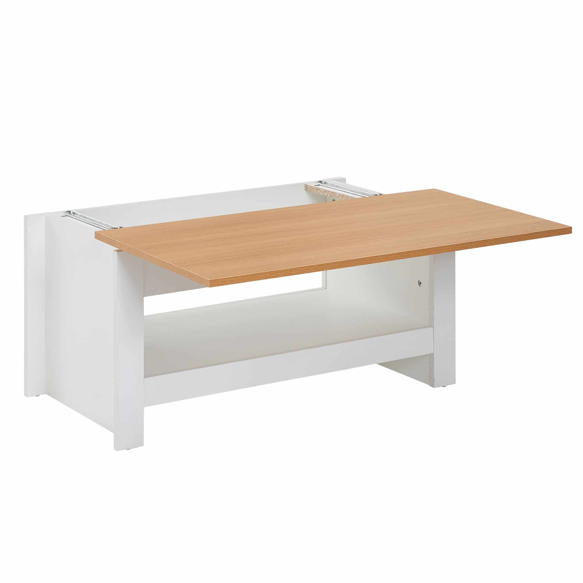 62540-WOHNLING-Couchtisch-Weiss-Eiche-85x47x45-cm-Wohnzimmertisch-mit-Stauraum-Design-Sofatisch-mit-Ablagefach-Modern-Kaffeetisch-Loungetisch-Eckig-hell-rechteckig-weiss-beistellti Couchtisch Weiß/Eiche 85×47×45 cm – Stauraum & Design