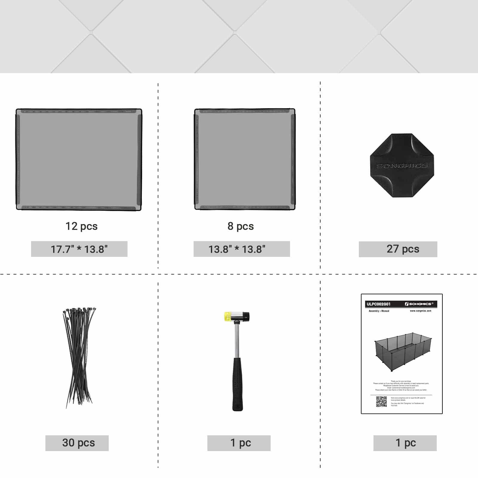 Freigehege aus Kunststoff Grau-LPC002G01 Freigehege aus Kunststoff Grau-LPC002G01