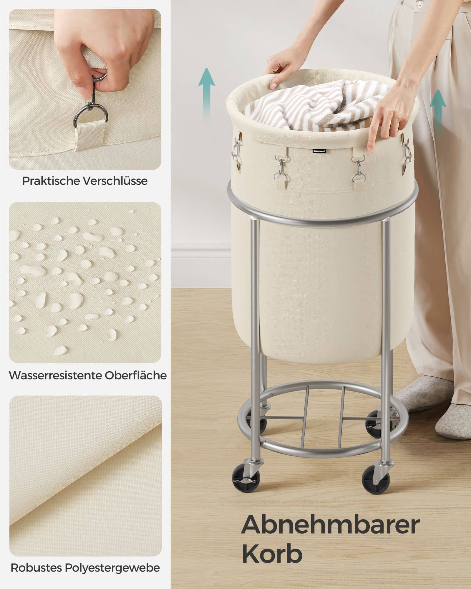 Wäschekorb mit Rollen Wäschekorb mit Rollen