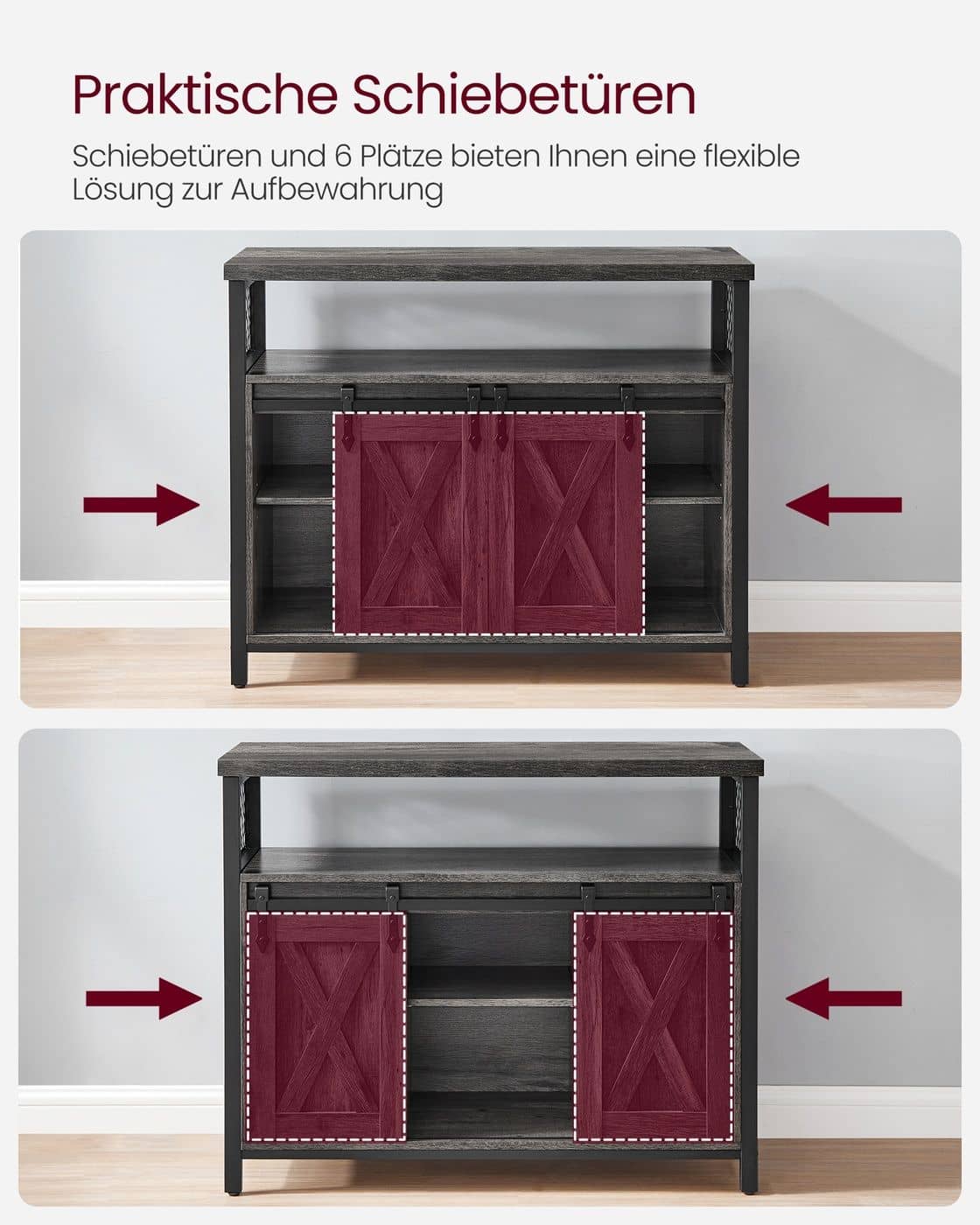Sideboard mit 2 Schiebetüren
