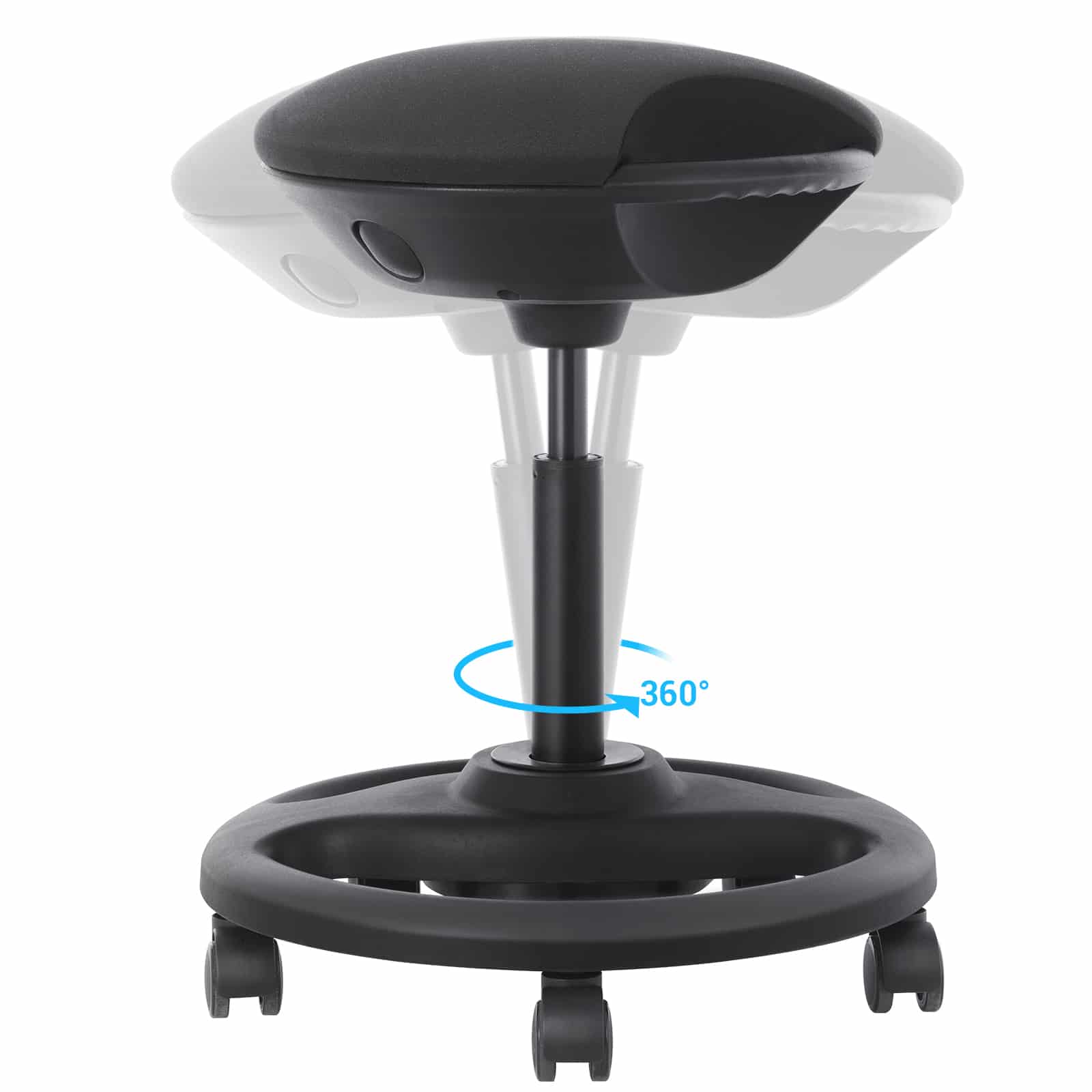 Ergonomischer Arbeitshocker höhenverstellbar-OSC06BK Ergonomischer Arbeitshocker höhenverstellbar-OSC06BK