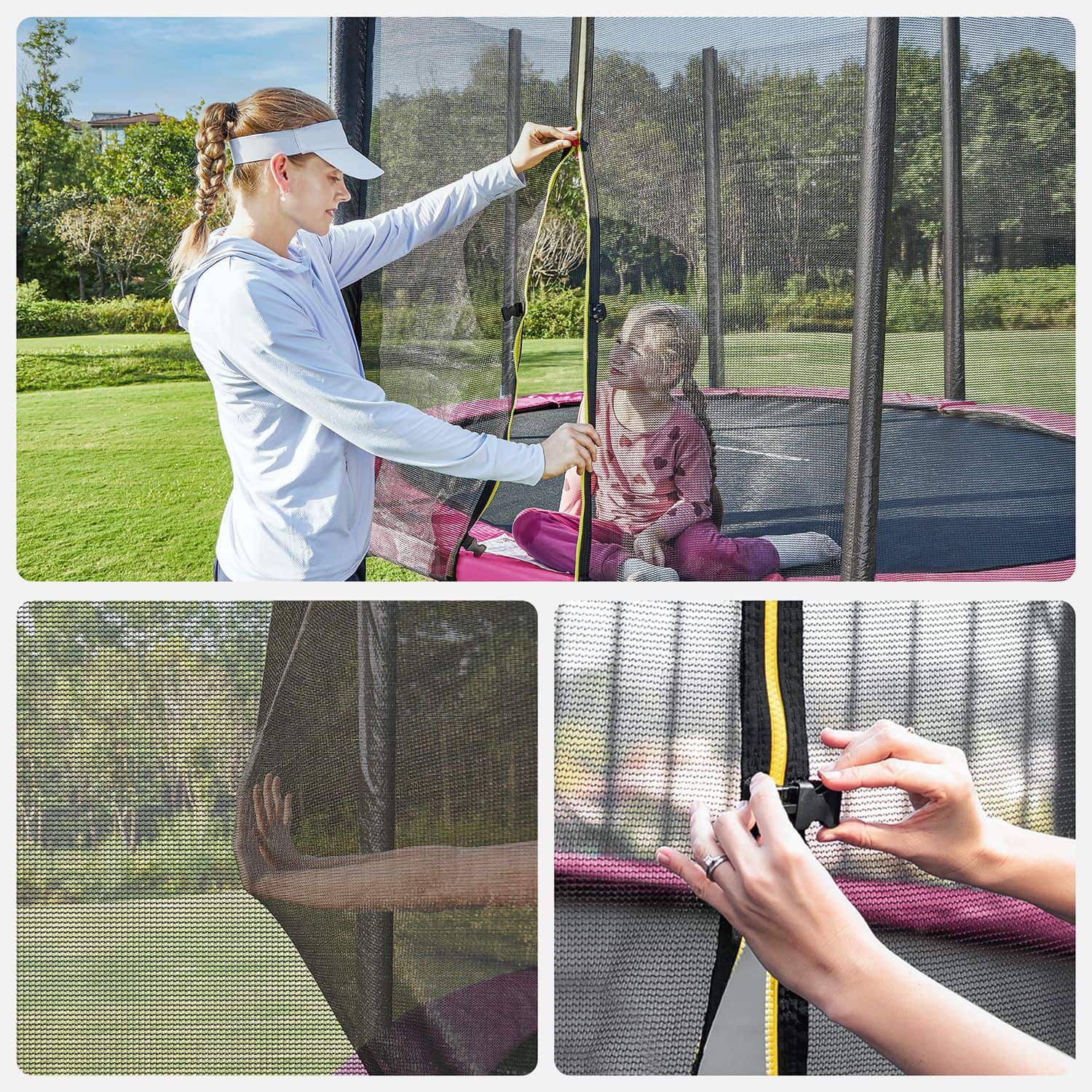 Rundes Gartentrampolin Ø 183 cm mit Sicherheitsnetz-B34STR061P01 Rundes Gartentrampolin Ø 183 cm mit Sicherheitsnetz-B34STR061P01