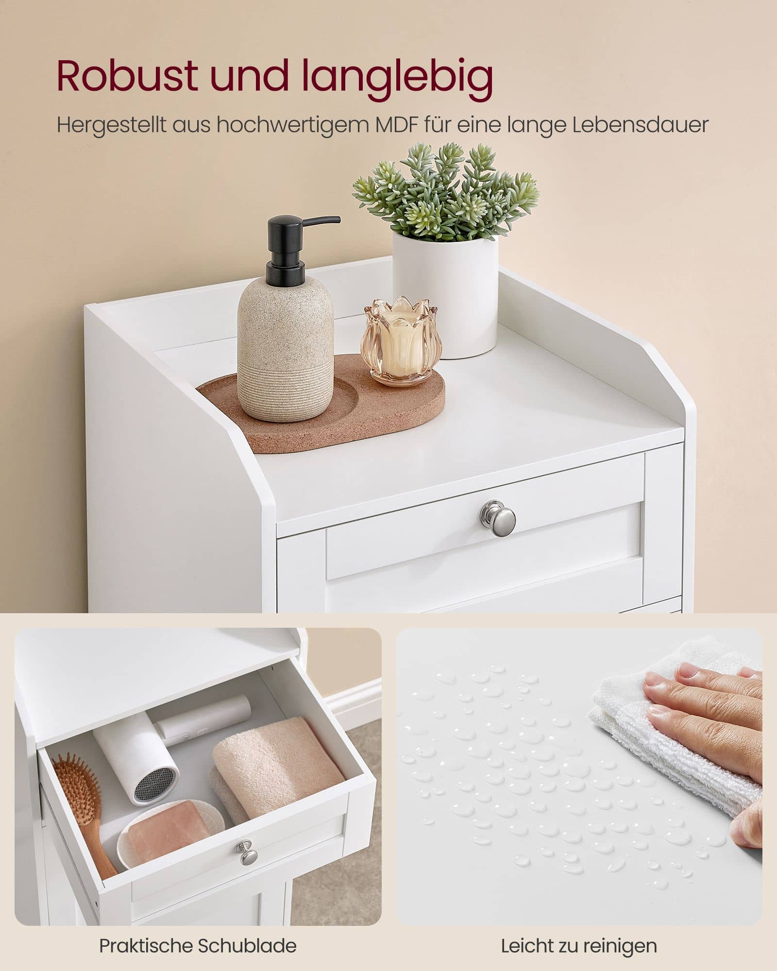 Badezimmerschrank mit Wäschekorb 40 x 40 x 80,2 cm Badezimmerschrank mit Wäschekorb 40 x 40 x 80,2 cm