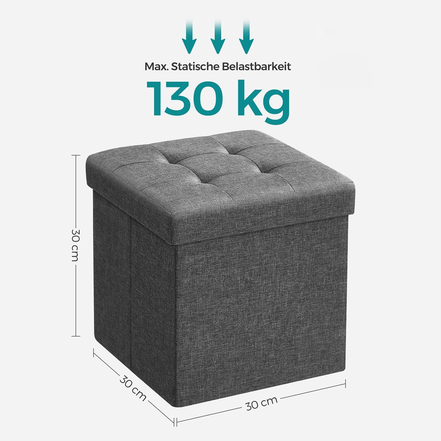 Sitzhocker mit Stauraum 30 x 30 x 30 cm-LSF028G01 Sitzhocker mit Stauraum 30 x 30 x 30 cm-LSF028G01
